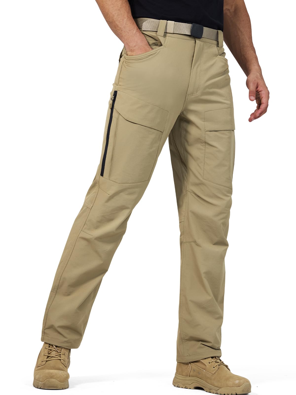 FREE SOLDIER Men's Tactical Hiking Pants - Water Resistant, Quick Dry, Lightweight Cargo Work Pants for Outdoor, Travel & Camping - Perfect for Hiking, Hunting & Adventure Activities
