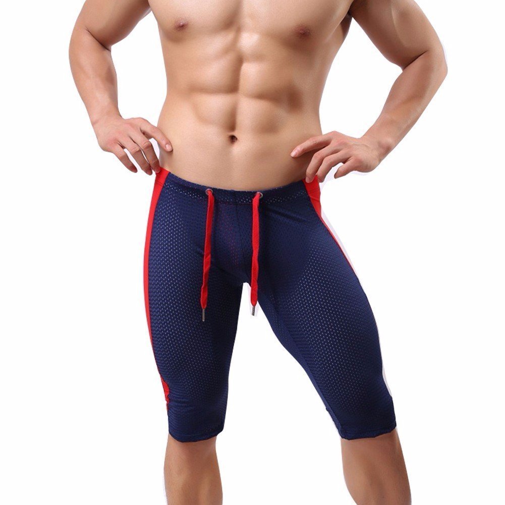 FEESHOW Men's Workout Gym Shorts - Breathable Running Tights & Training Pants for Fitness, Yoga, Jogging - Perfect for Gym, Sports & Active Lifestyle