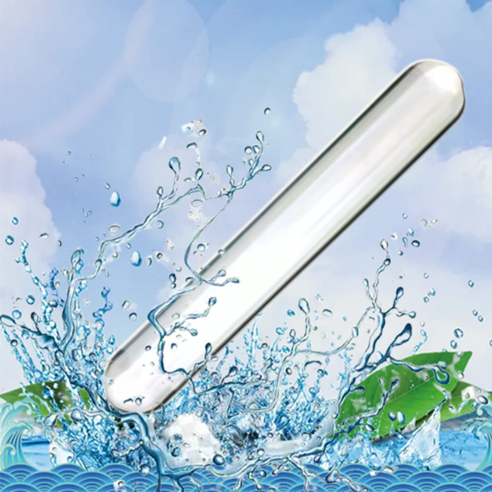 Premium Crystal Glass Dildo - Prostate Massager & G-Spot Stimulator | Long Glass Pleasure Wand for Anal & Vaginal Stimulation | Couples Sex Toy for Women & Men | Perfect for Sensual Play & Intimate Exploration