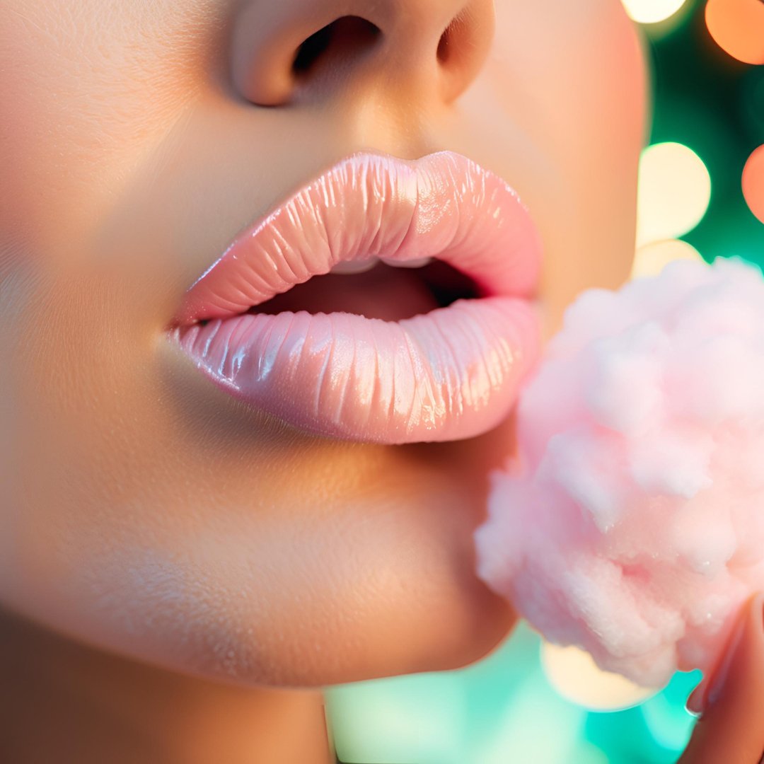 Organic Cotton Candy Lip Balm - Moisturizing & Unsweetened Flavor - Perfect for Dry Lips, Winter Care & Everyday Use