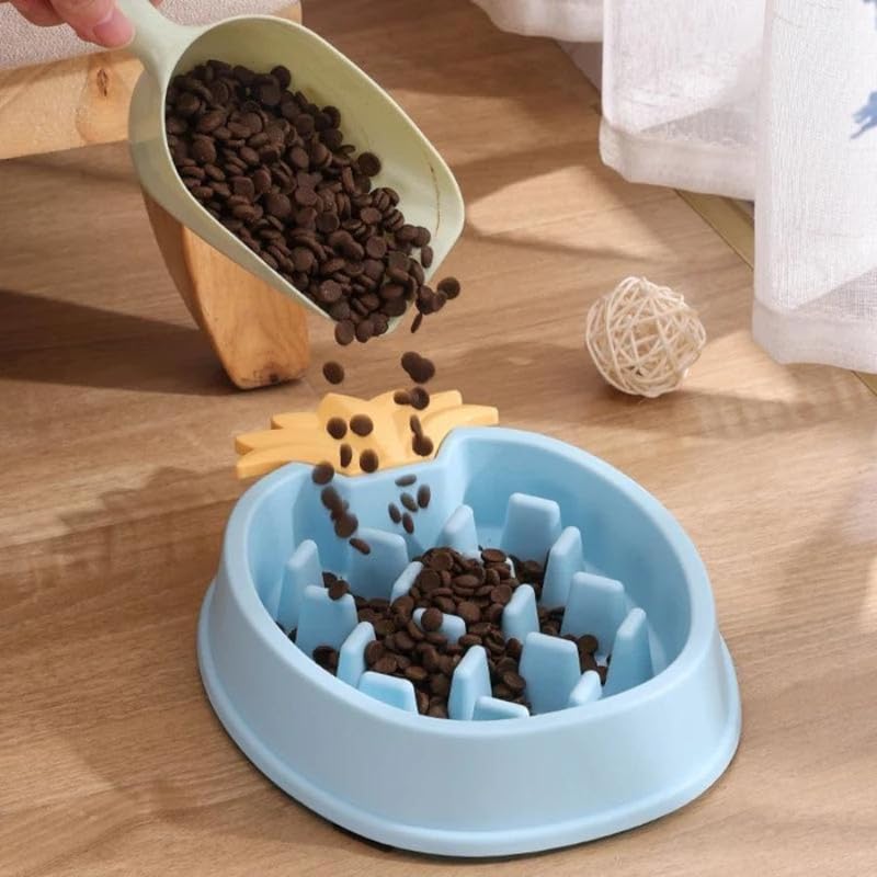 PSK PET MART Slow Feeder Cat Bowl - Elevated Anti-Vomiting Interactive Pet Dish for Food & Water - Perfect for Fast Eaters & Digestive Health (Ideal for Kittens & Adult Cats)
