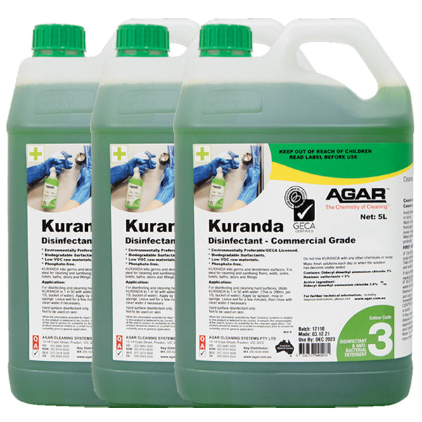 Commercial Grade Agar Kuranda Disinfectant - EPA Approved, Kills 99.9% Germs & Viruses - Ideal for Hospitals, Schools, Gyms & Home Use