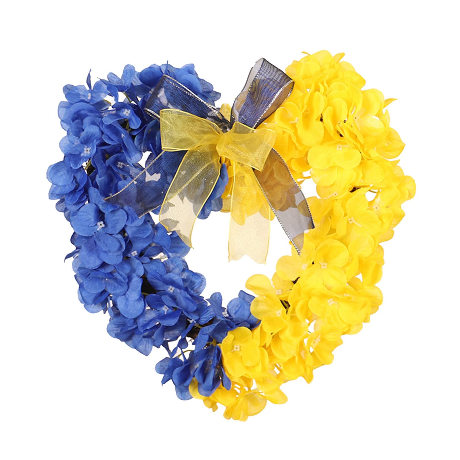 Blue & Yellow Spring Summer Wreath - Realistic Floral Front Door Decoration for Home, Porch & Entryway | Seasonal Door Hanging for Easter, Mother's Day & Summer Decor