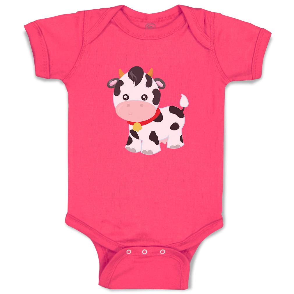 Personalized Baby Bodysuit with Cow Bell Design - Funny & Cute Cotton Onesie for Boys & Girls - Perfect for Birthday Gifts, Photo Shoots & Playtime