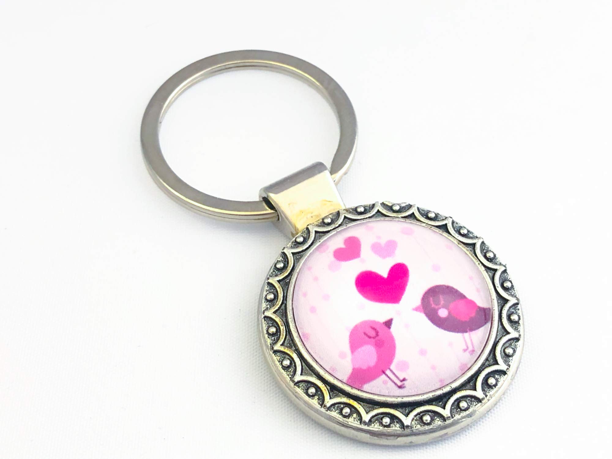 Romantic Love Birds Keychain for Women - Cute Couple Gift for Valentine's Day, Anniversary & Wedding - Perfect for Key Rings, Bags & Gifts