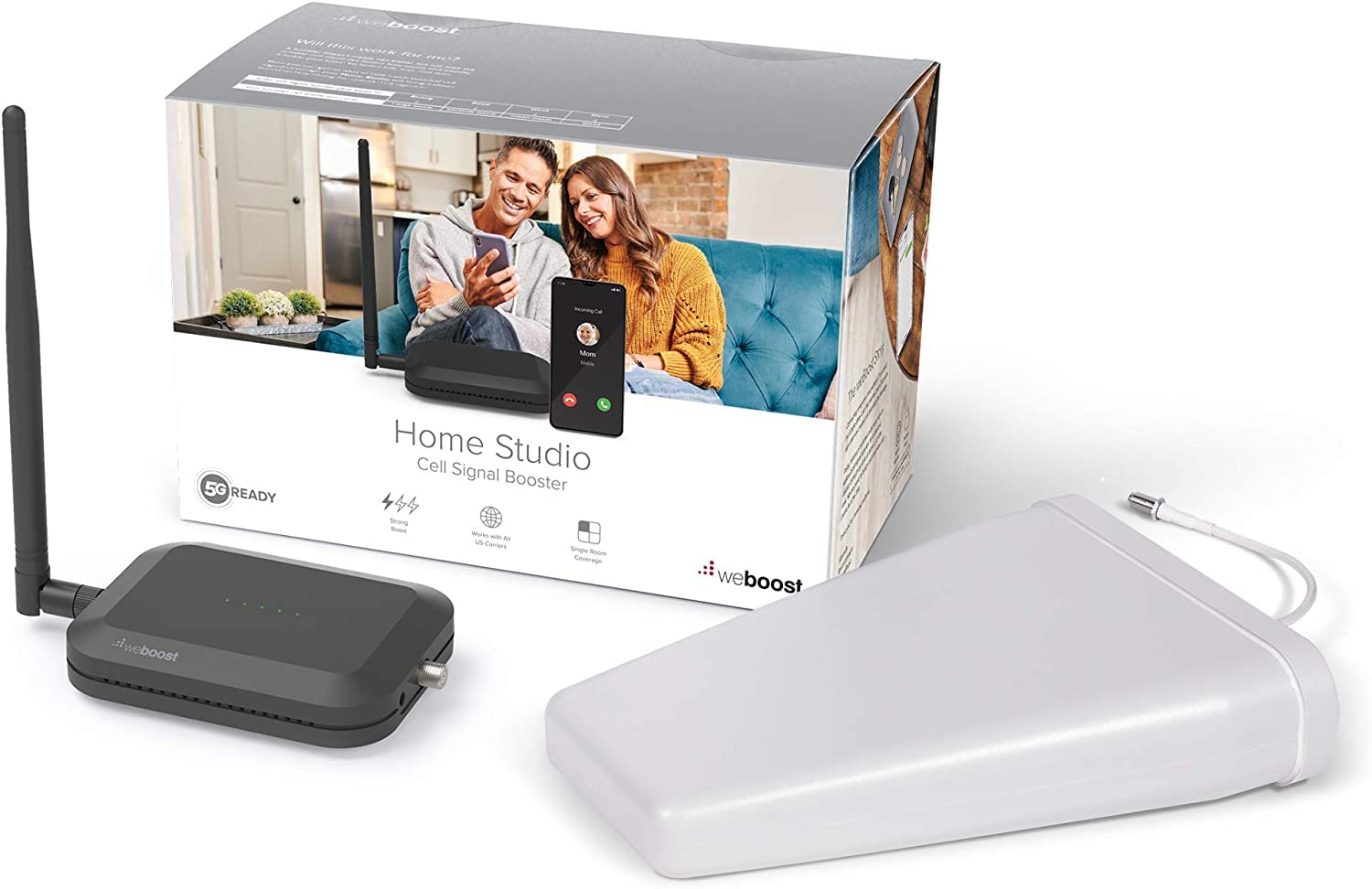 weBoost Home Studio (470166R) Refurbished Cell Phone Signal Booster Kit - 5G Ready for Verizon, AT&T & All US Carriers | 1-Year Warranty | Ideal for Home Office, Studio & Small Spaces with Weak Signal