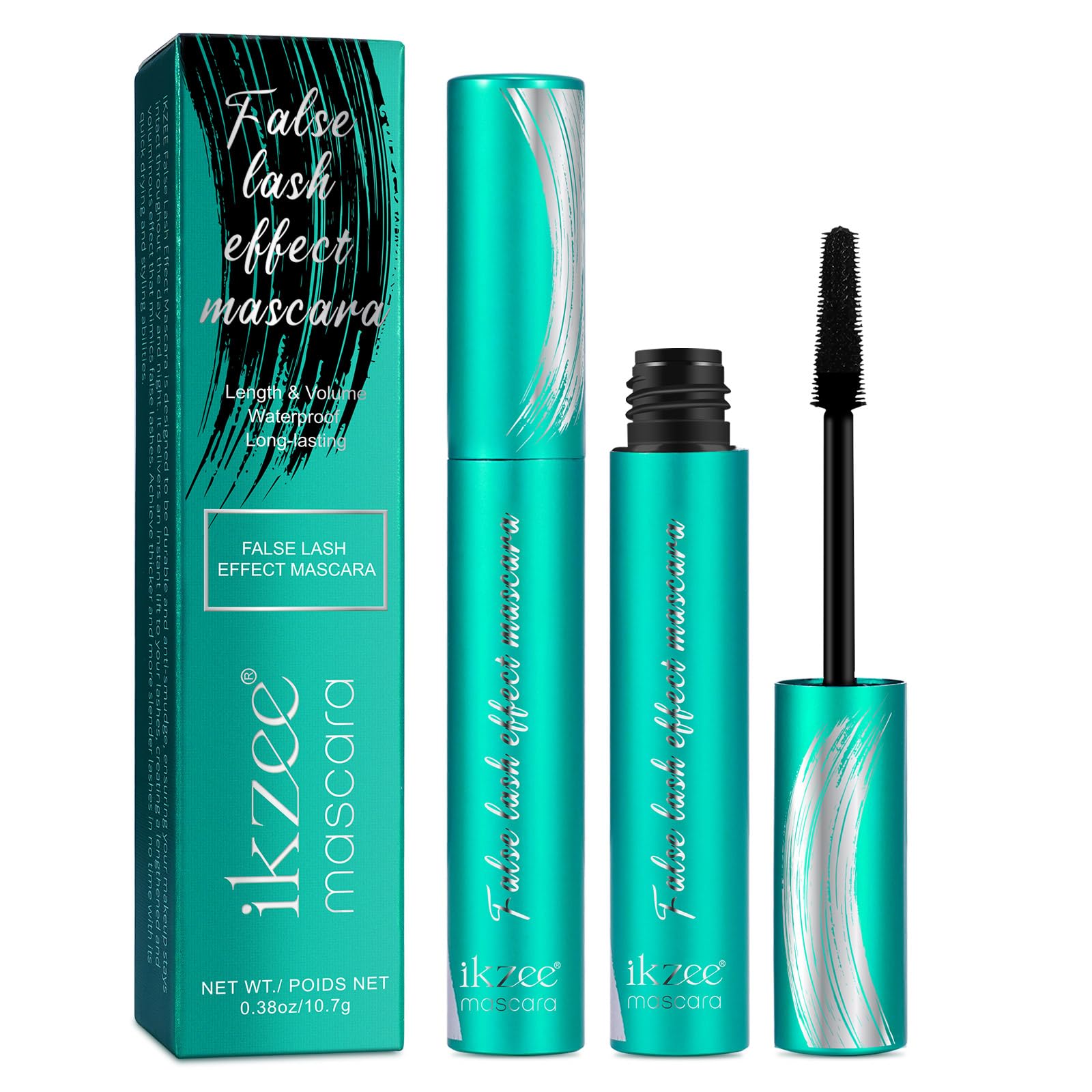 2024 New Premium False Lash Effect Mascara - Waterproof & Smudge-proof Liquid Extensions for Natural Lengthening & Thickening Lashes (2PCS) | Long-lasting All Day Wear for Parties, Weddings & Everyday Glam