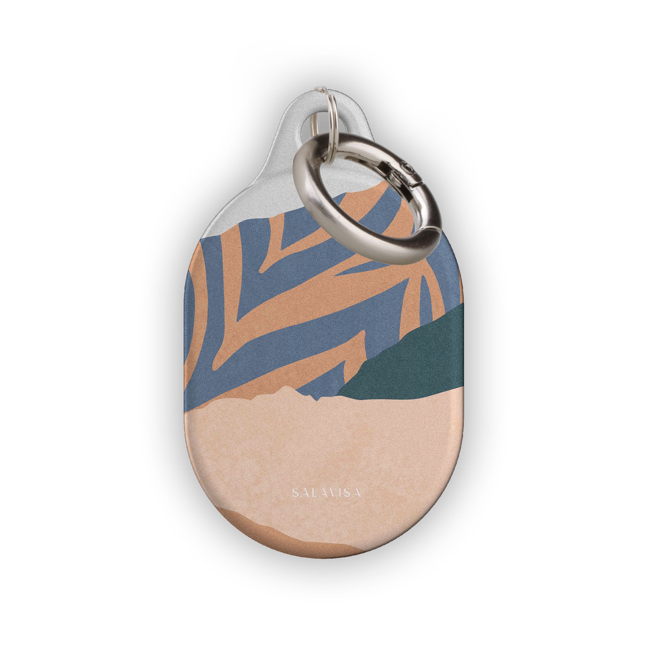 Premium Beige Leather AirTag Holder - Secure & Stylish Keychain for Apple AirTag - Perfect for Keys, Wallets, Bags & Travel Accessories