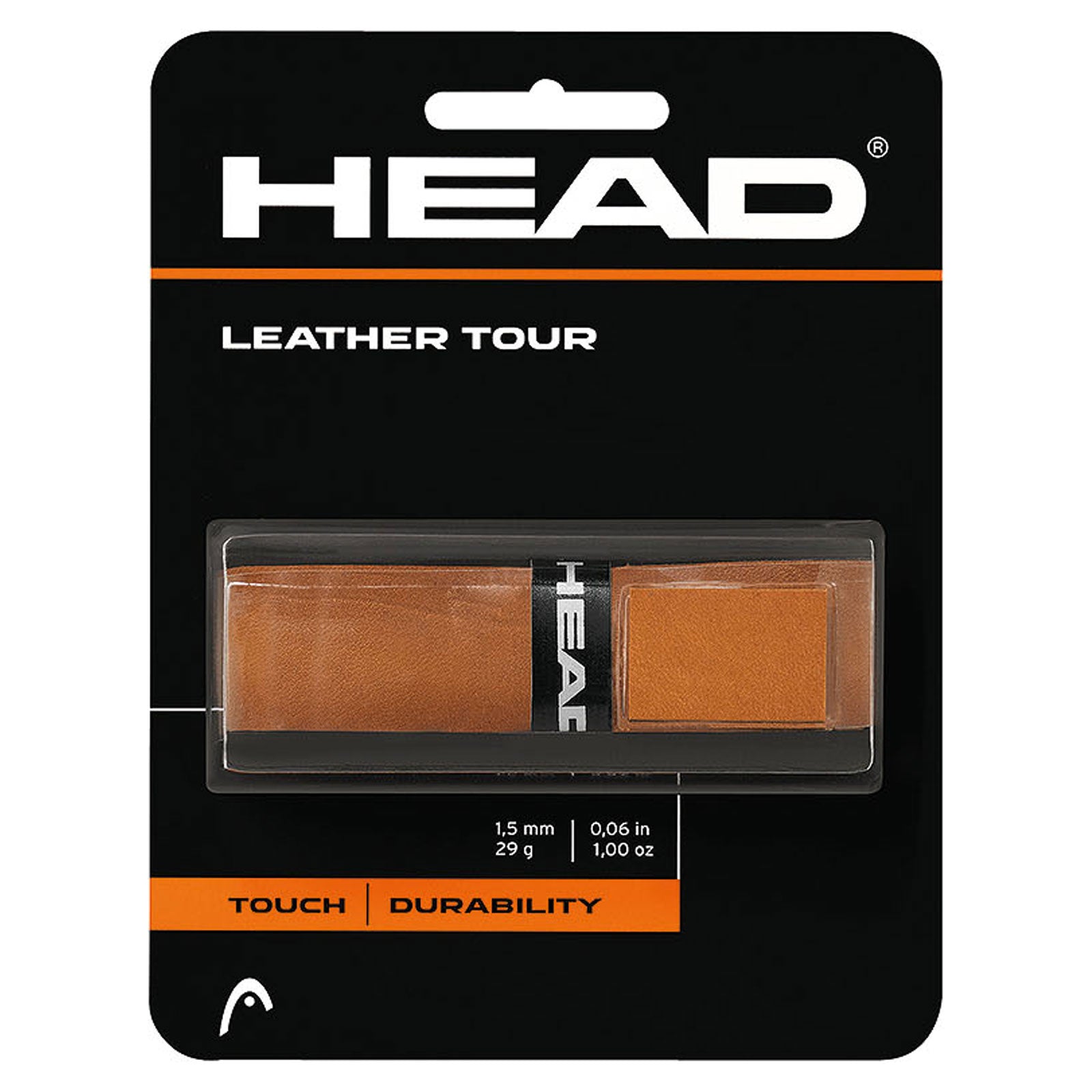 Head Tour Leather Replacement Grip (Natural) - Premium Tennis Racket Grip for Enhanced Comfort & Control | Perfect for Tennis Players & Racquet Sports Enthusiasts