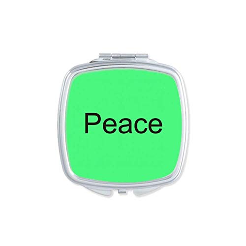 DIYthinker Peace Word Inspirational Quote Mirror - Compact Double Sided Pocket Makeup Mirror for Travel, Home, Office & Daily Inspiration