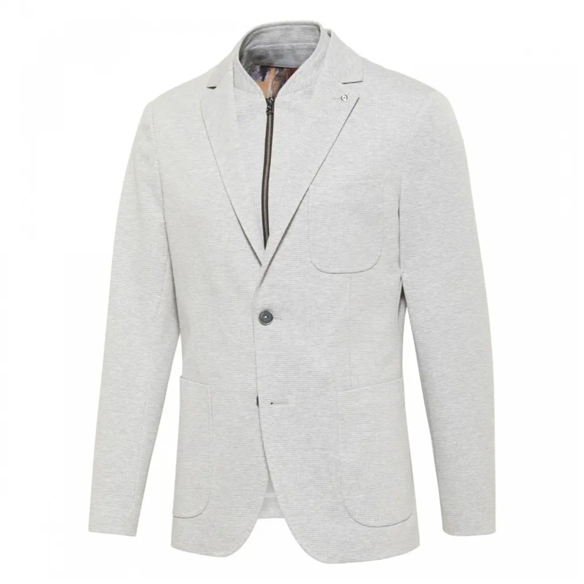 Stylish Grey Blazer with Elegant Inlay Design - Perfect for Office Wear, Business Meetings & Formal Events
