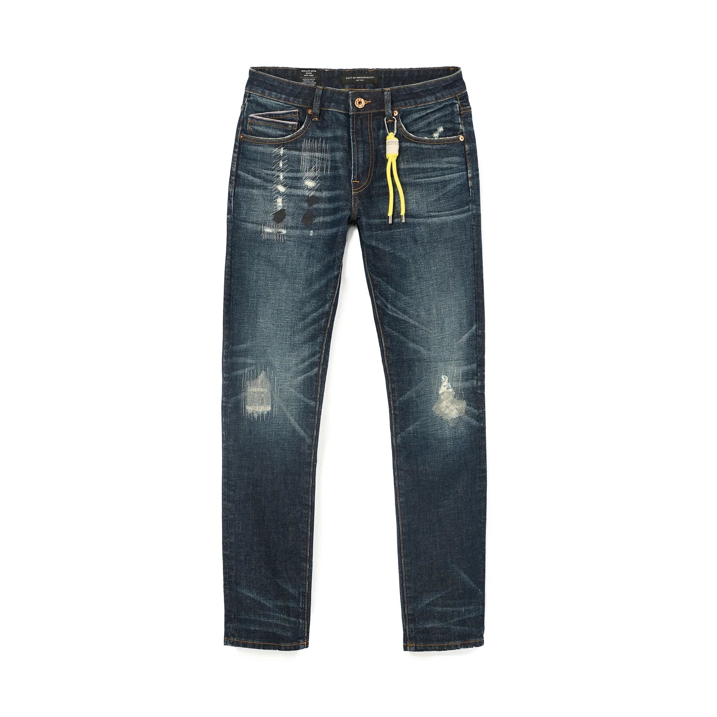 CULT OF INDIVIDUALITY Rocker Slim 602 Jeans for Men - Dark Blue Denim Skinny Jeans - Perfect for Casual Wear, Night Out & Street Style Fashion