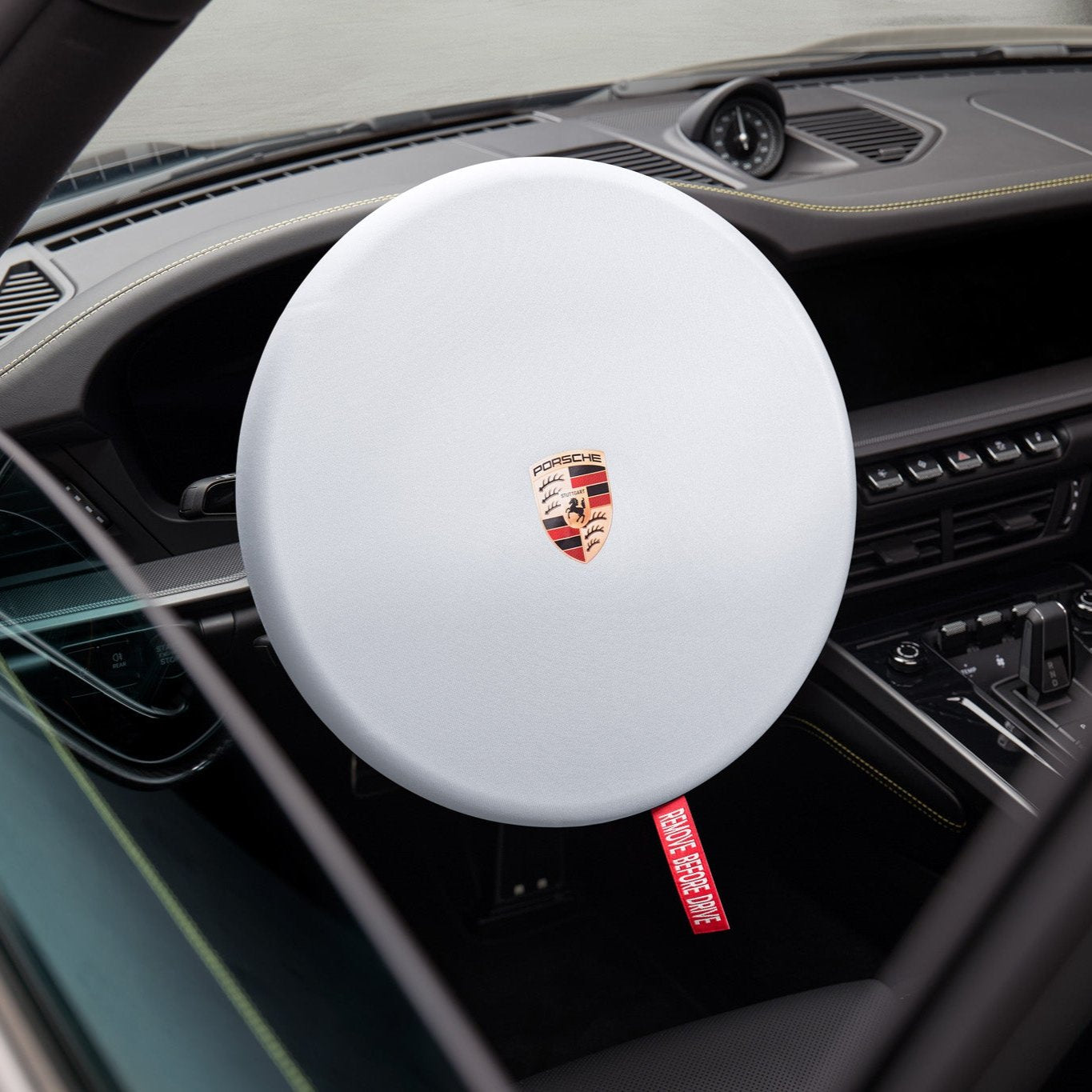 Premium Porsche Steering Wheel Cover - Genuine Leather, Non-Slip Grip - Fits Most Porsche Models - Perfect for Driving Comfort & Car Interior Protection