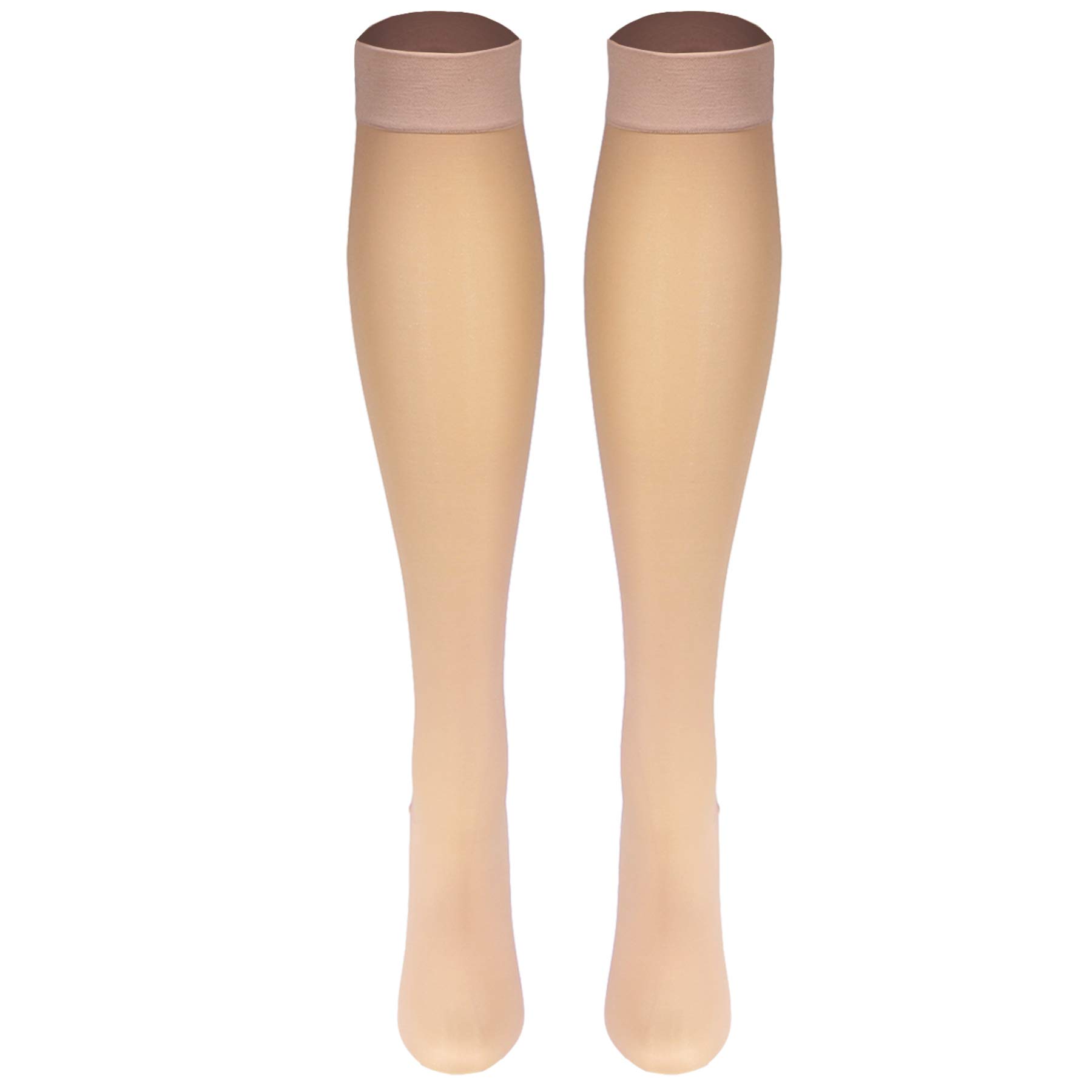 Truform Sheer Compression Stockings for Women 30-40 mmHg Knee High - 30 Denier Beige Small | Medical Support, Varicose Vein Relief & Travel Comfort