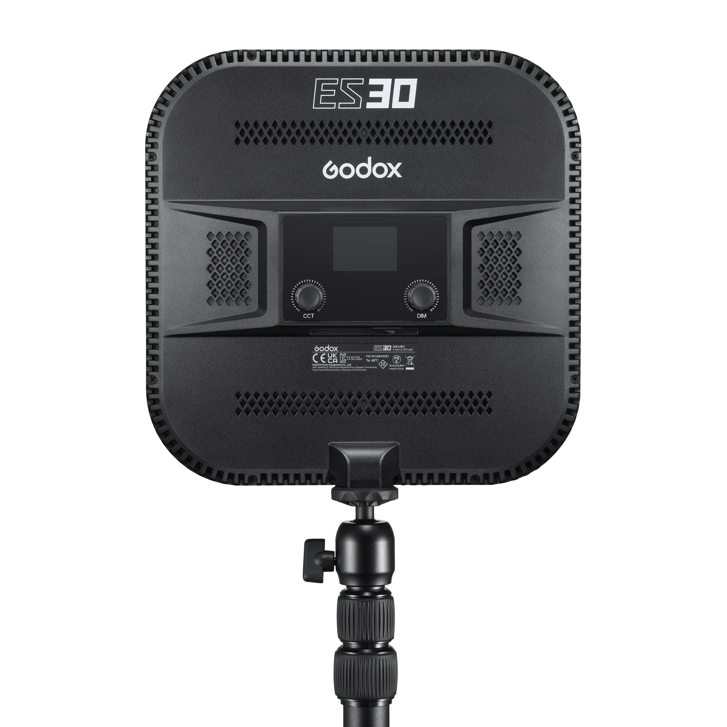 ES30 35W Professional LED Light Panel for E-Sports, Live Streaming & Video Recording - Adjustable C-Clamp Stand Included (Kit 1) - Perfect for Gaming Setups, YouTube Studio & Home Office Lighting