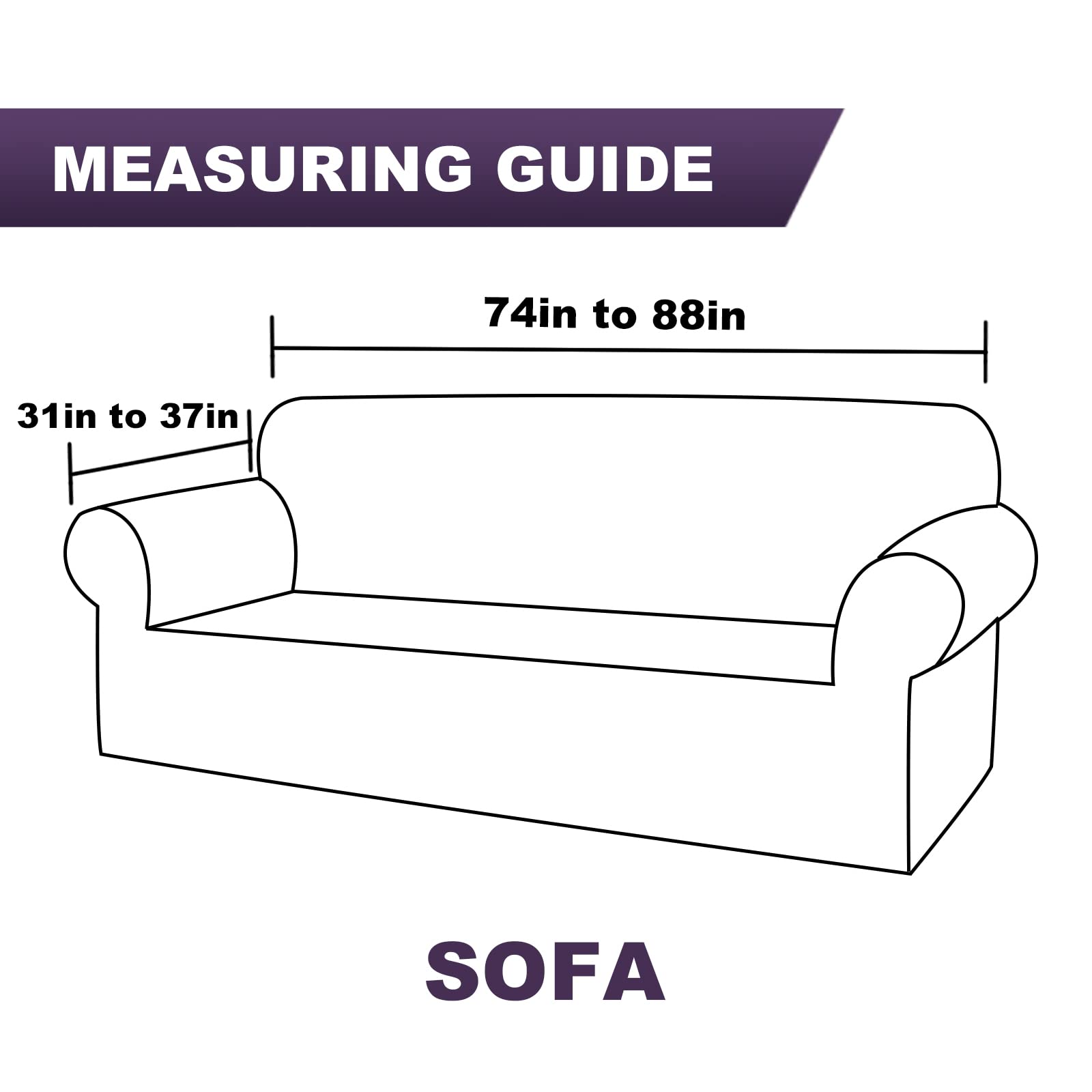 Stretch Sofa Cover 1-Piece Washable Slipcover with Elastic Bottom - Non-Slip Furniture Protector for Dogs & Pets - Fits Most Couches (Ivory) - Perfect for Pet Owners, Home Decor & Furniture Protection