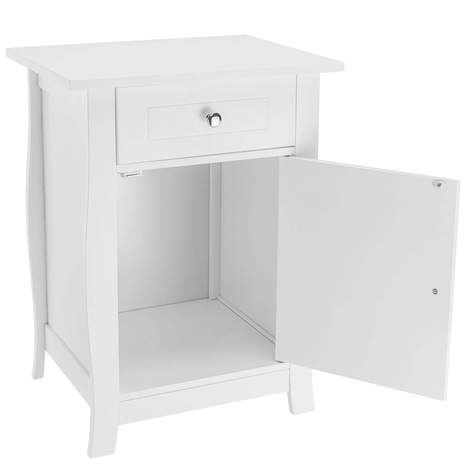 Bonnlo White Nightstand Set of 2 with Drawers & Storage - Perfect for Bedroom & Small Spaces