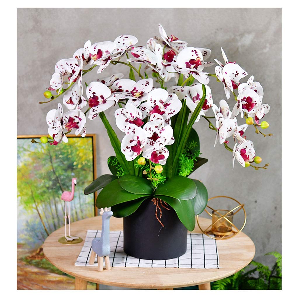 AVEO Artificial Flowers in Pot - Faux Floral Arrangement for Home Decor, Wedding Centerpieces, Party & Garden Decorations - Realistic Fake Plants for Indoor/Outdoor Use (Color: C)