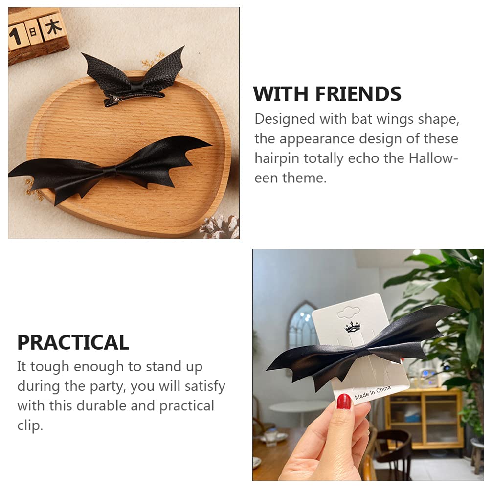 Lurrose 8 Pcs Bat Hair Clips - Cute Cartoon Bat Hairpins for Halloween Costume Accessories, Party Decorations & Gothic Hairstyles - Perfect for Halloween Parties, Cosplay & Themed Events