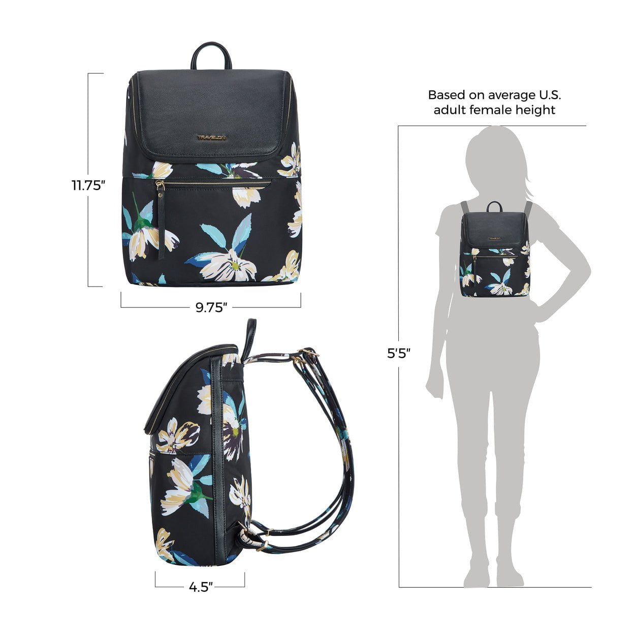Travelon Anti-Theft Addison Backpack - Secure & Stylish Laptop Backpack for Commuters, Students & Travelers - Perfect for Work, School & Adventure Trips