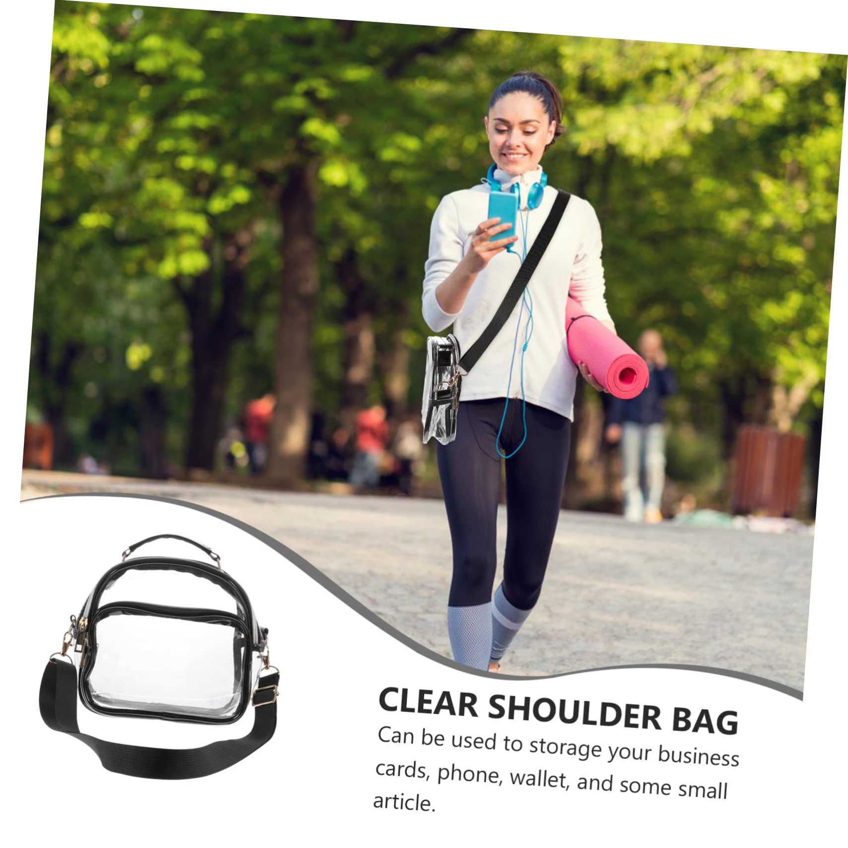 Gogogmee Women's Crossbody Shoulder Bag - PVC Tote Purse for Work & Travel | Lightweight Small Handbag for Daily Use, Shopping & Outings