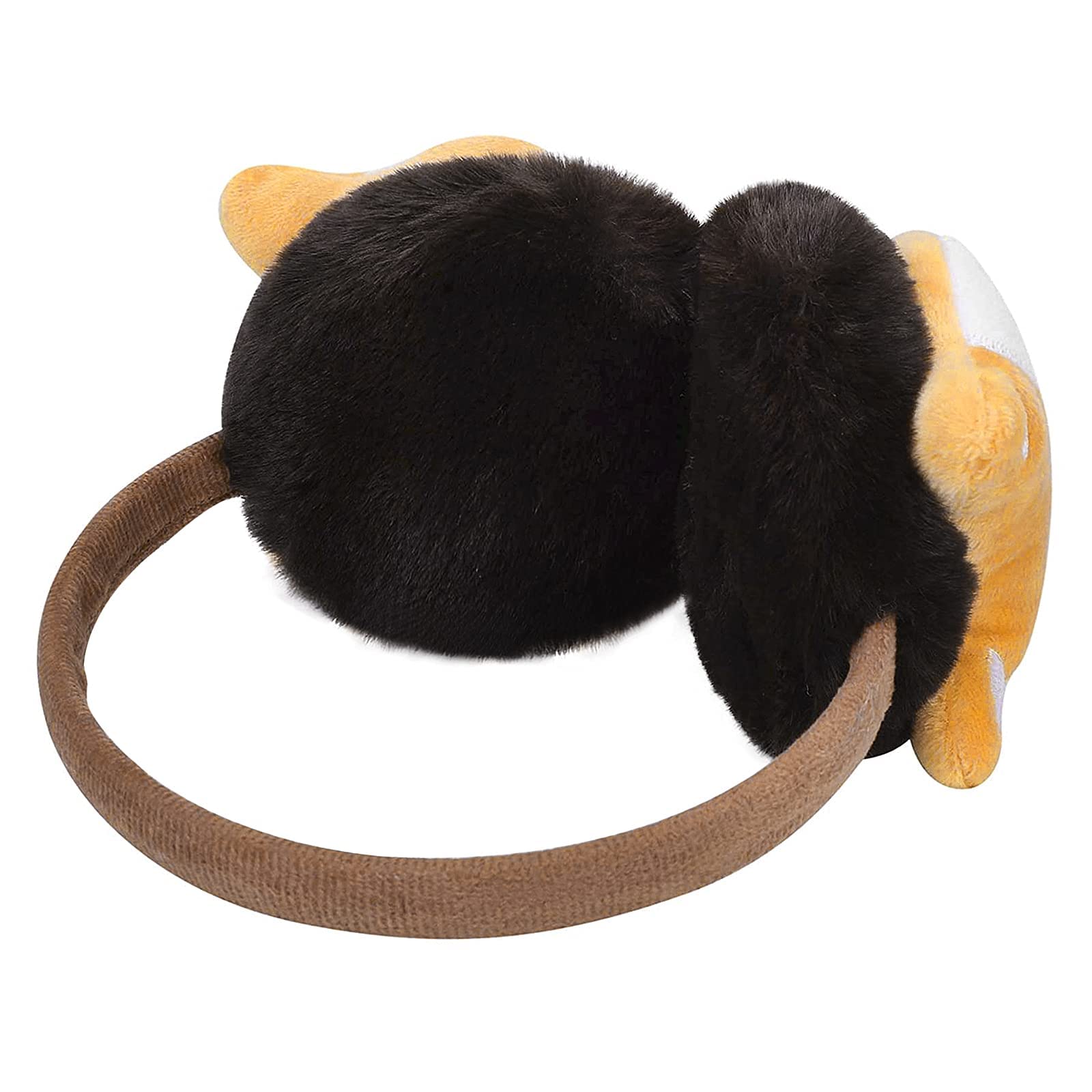 OhMill Creative Winter Warm Cute Cartoon Little Fox Earmuffs - Plush Furry Ear Warmers for Boys, Girls & Adults - Soft Ear Protector for Cold Weather - Perfect for Skiing, Snowboarding & Outdoor Winter Activities