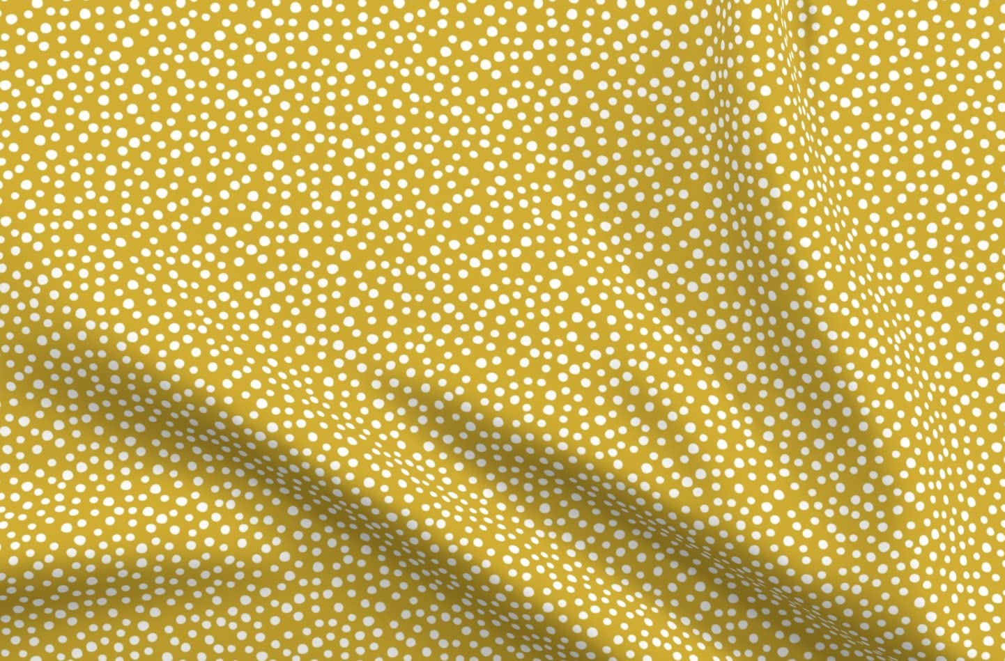 Moon Dots Mustard Printed Minky Fabric Fat Quarter - Soft Plush Fabric for Sewing Baby Blankets & Quilt Backing - DIY Nursery Decor & Cozy Home Projects