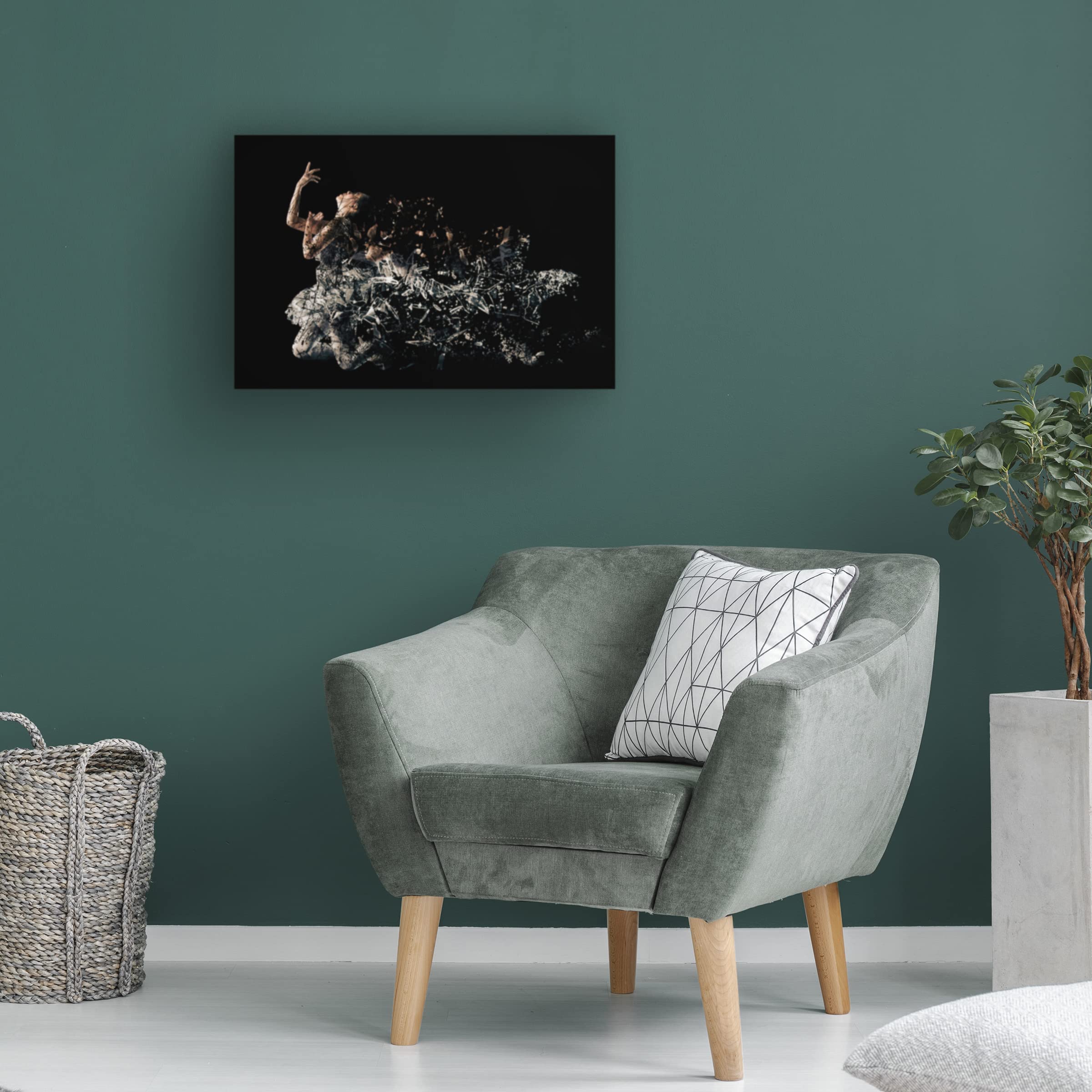 Trademark Fine Art 'Crack' Abstract Canvas Painting by Rullyanto Wibisono - Modern Wall Art for Living Room, Bedroom & Office Decor