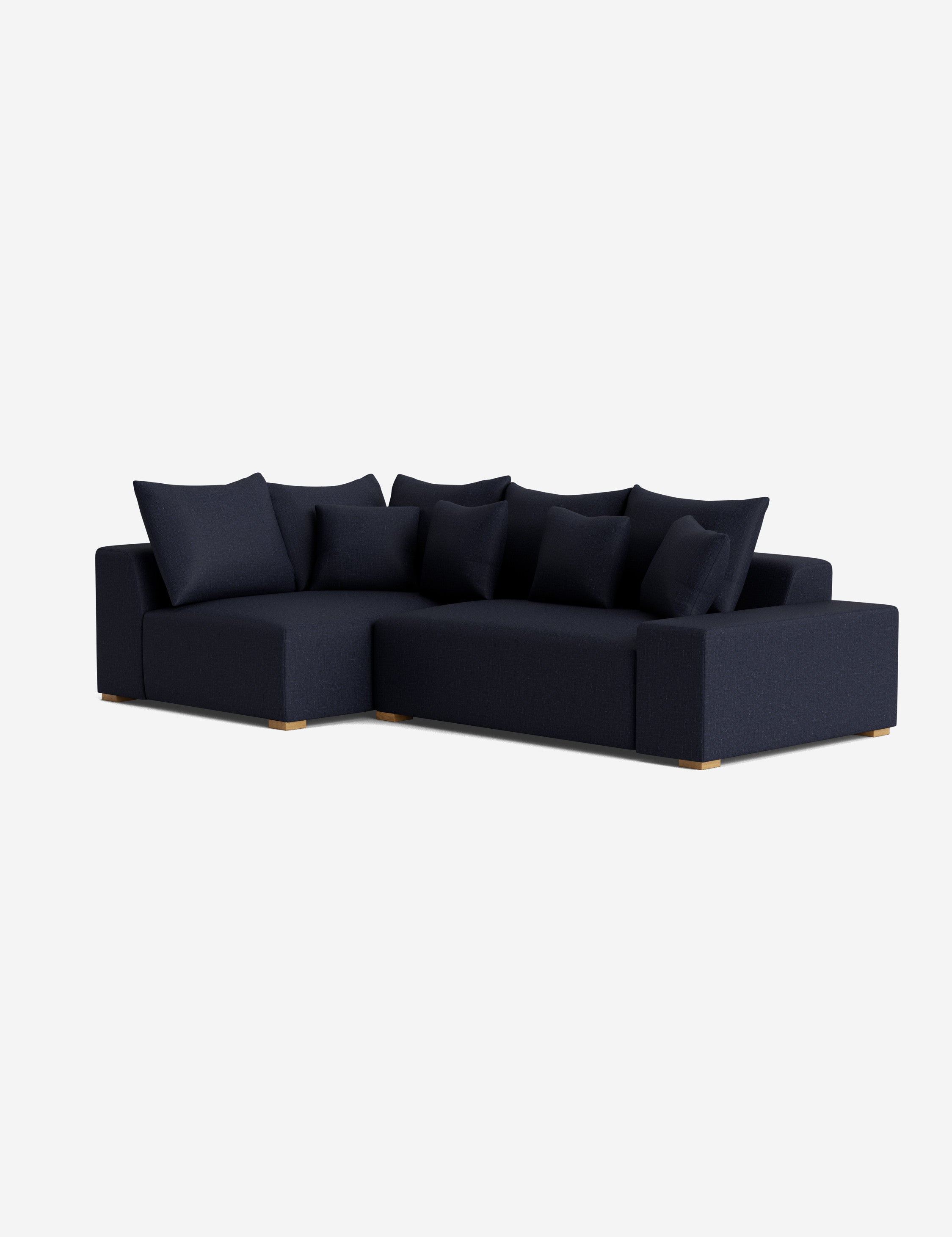 Modern Clayton Sectional Sofa with Reversible Chaise - Comfortable L-Shaped Couch for Living Room, Family Room & Home Theater - Soft Fabric Upholstery & Sturdy Wood Frame