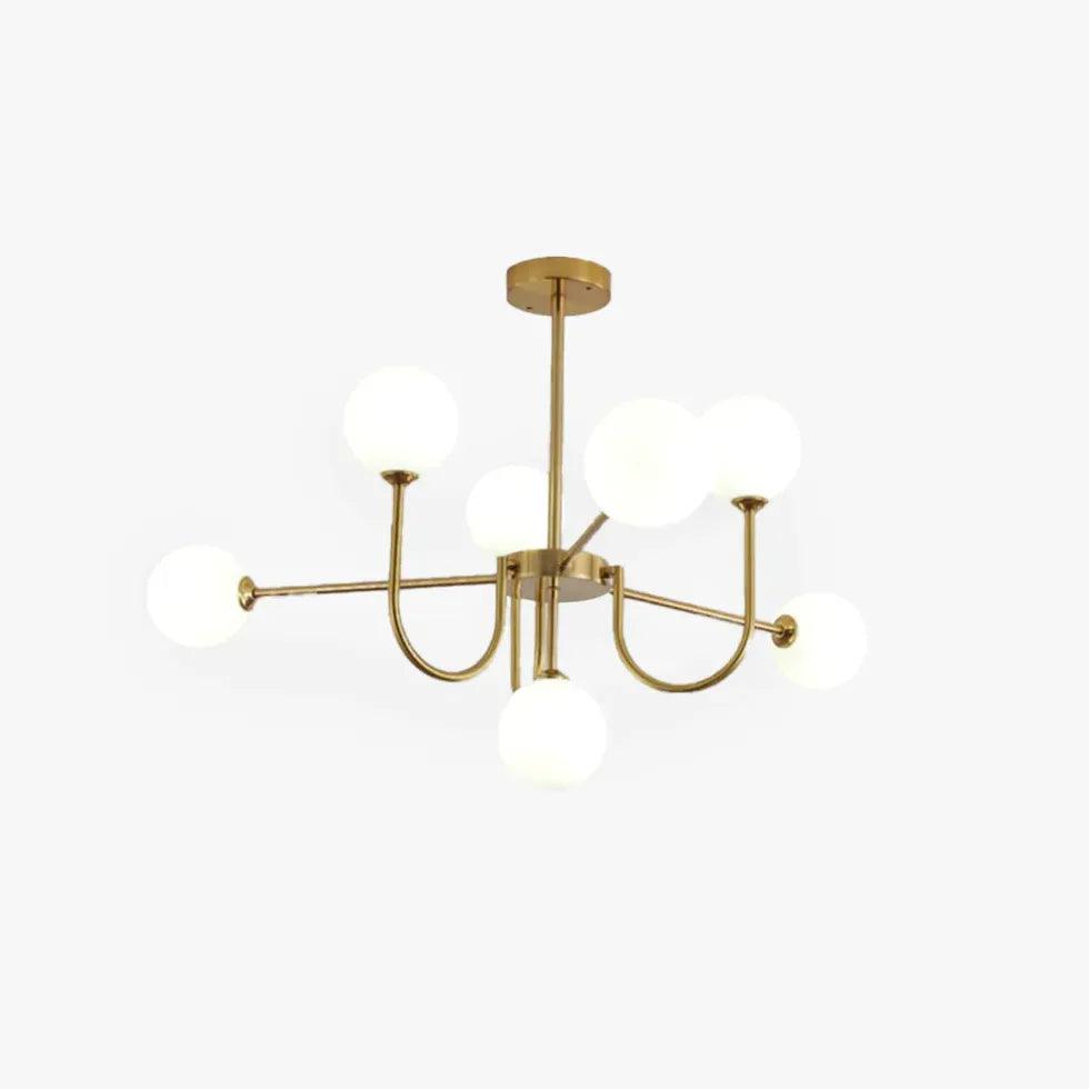 Modern White Asymmetric Chandelier for Living Room - Elegant Ceiling Light Fixture for Dining Room, Bedroom & Home Decor