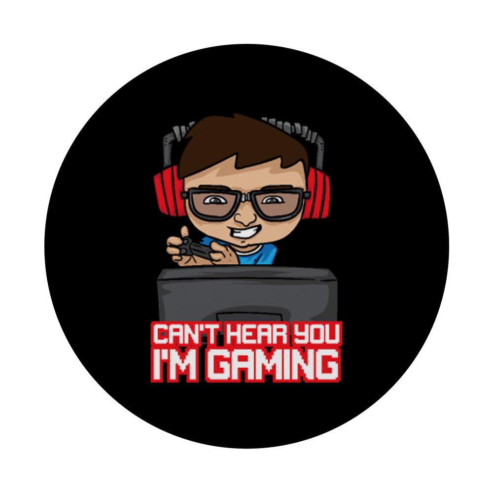 Pro Gamer Headset with PopSocket - Perfect Gaming Gift for PC & Console Players - Can't Hear You I'm Gaming PopGrip for Phones & Tablets - Ideal for Esports, Streaming & Mobile Gaming