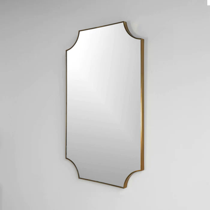 24 x 40 Inch Gold Octagonal Metal Wall Mirror - Elegant Home Decor for Living Room, Bedroom, Entryway & Bathroom