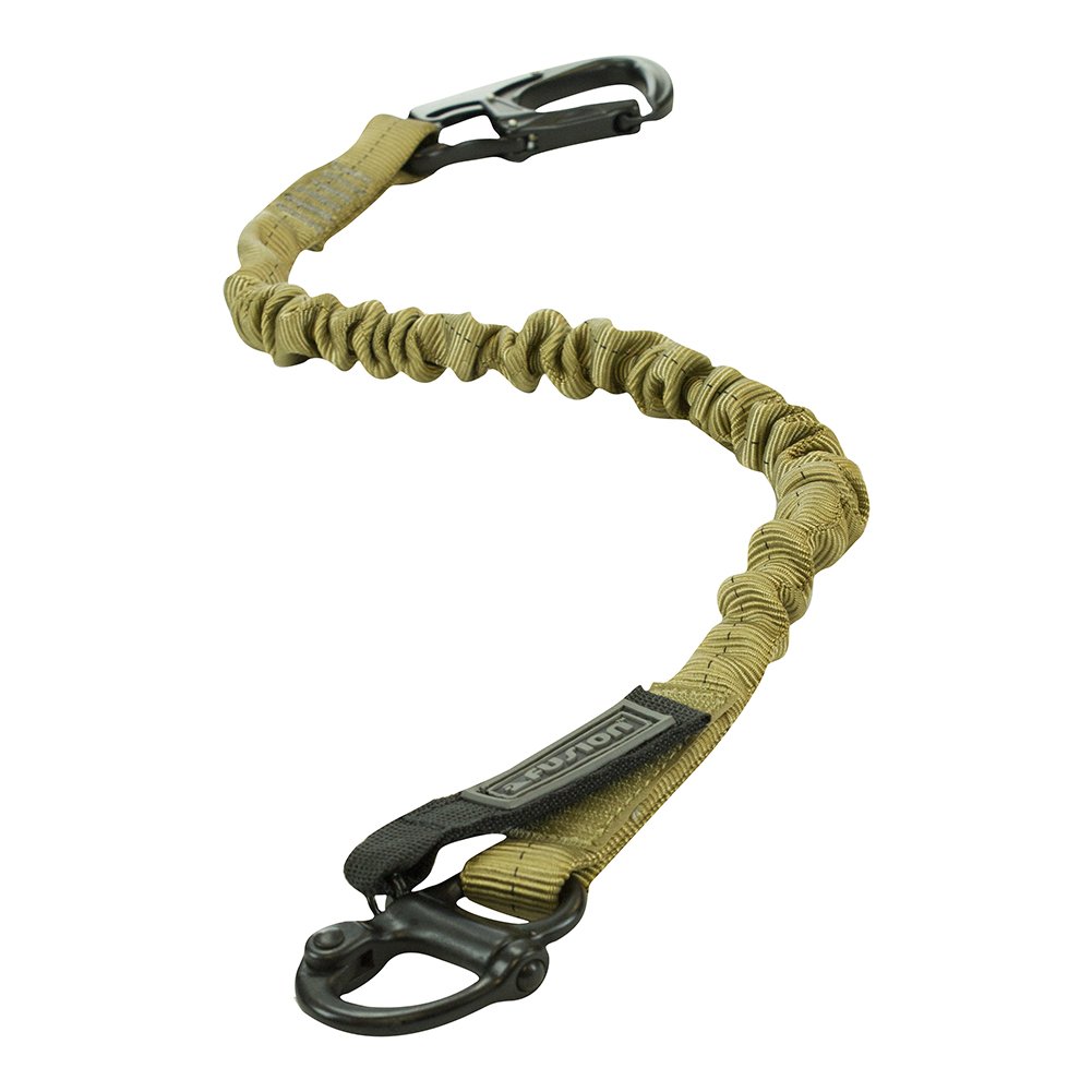 Fusion Climb Safety Lanyard with Snap Hook & D-Ring Shackle - Adjustable Fall Protection for Construction, Roofing & Climbing | OSHA Compliant Personal Safety Gear