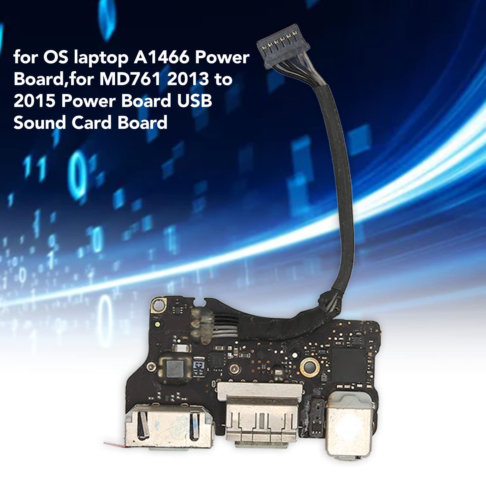 Original MacBook Air MD761 Power Supply Board Replacement for 2013-2015 Models - Includes USB Sound Card & DC-in Jack IO Board - Perfect for MacBook Air Repairs and Upgrades