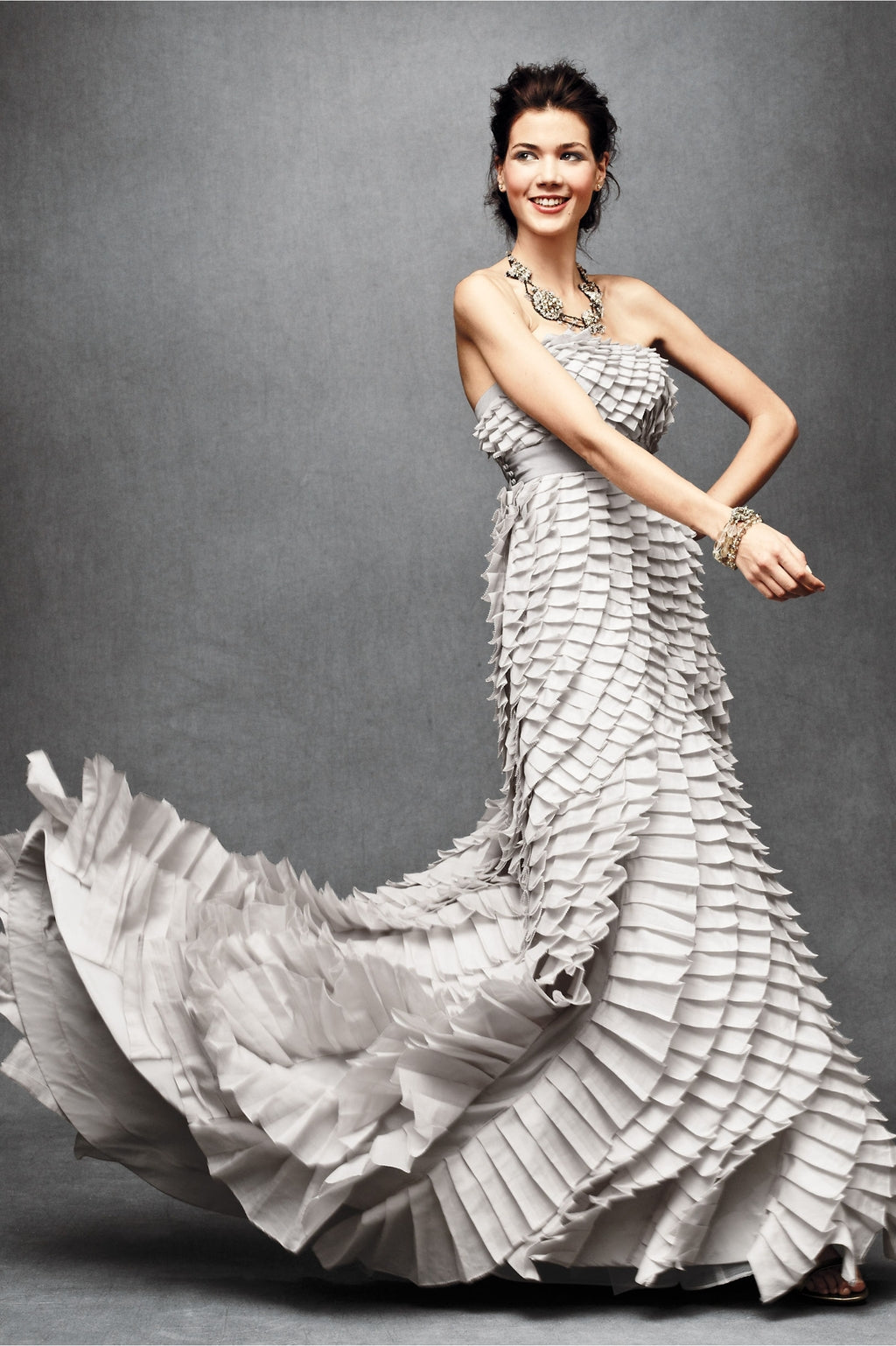 BHLDN Bexley Pleated Fantasy Gown - Elegant Wedding Dress for Brides, Prom & Formal Events