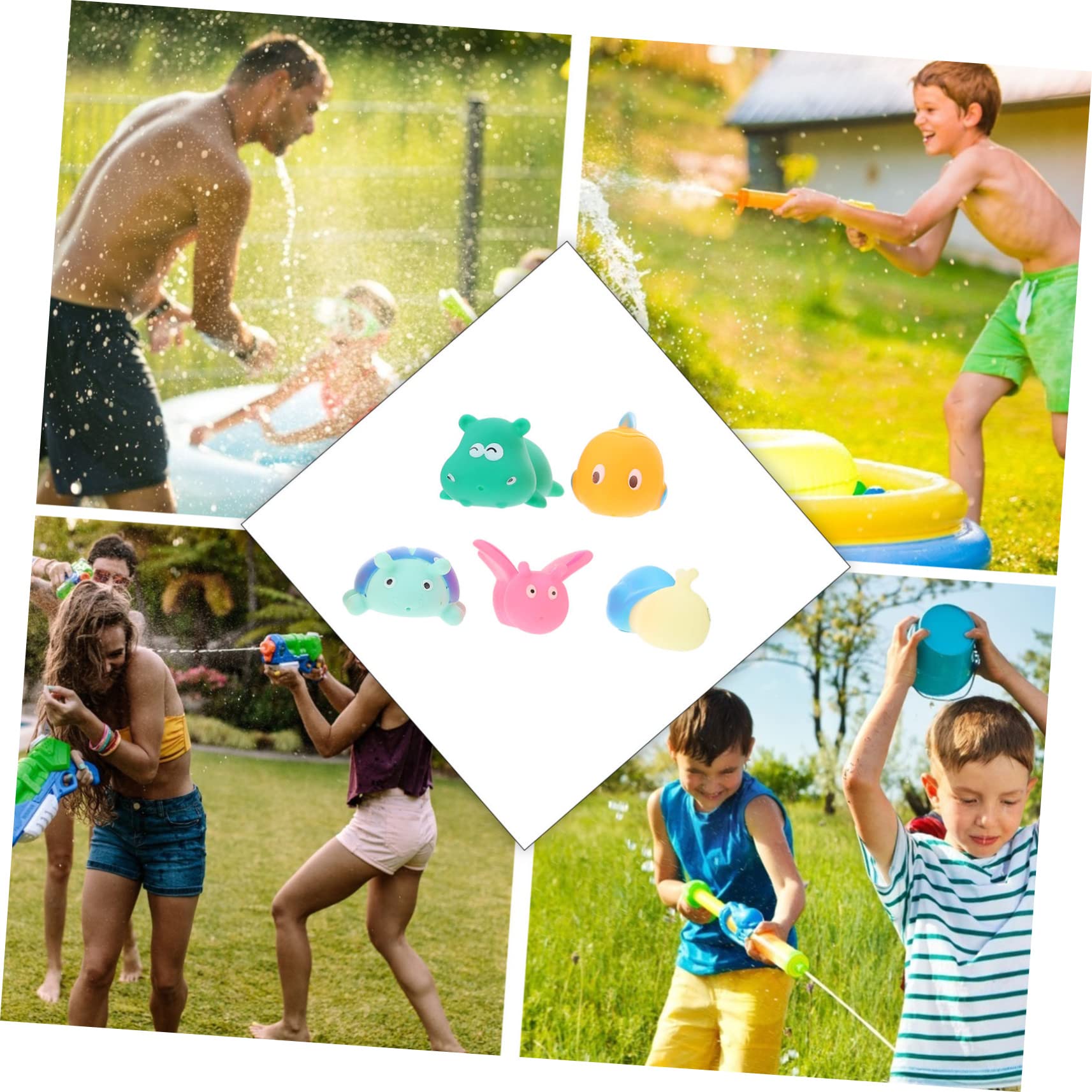 5-Piece Kids Bath Toys Set - Fun Water Play & Bathtub Toys for Toddlers & Children - Perfect for Bath Time, Pool, Beach & Outdoor Water Activities