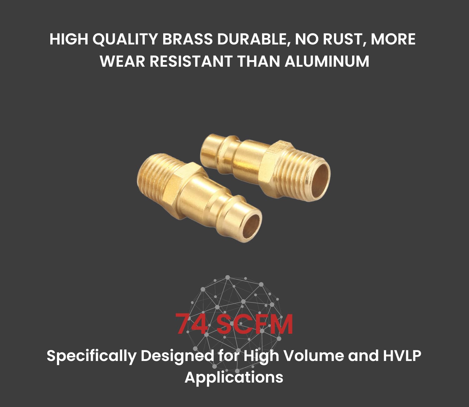 1/4 Inch NPT High Flow Brass Air Coupler and Plug Kit - 28 Piece V Style Quick Connect Adapter for Air Compressor & Hose - Perfect for Pneumatic Tools, Tire Inflation & Industrial Applications