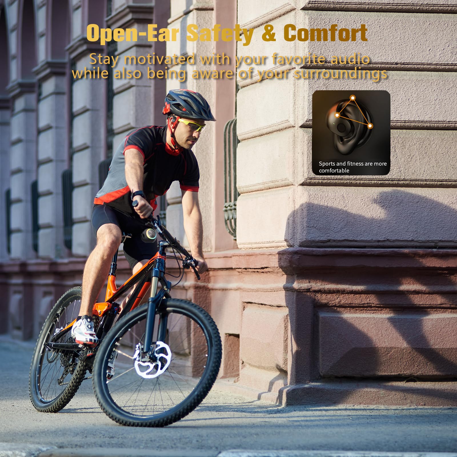 Wireless Open Ear Bluetooth Headphones - Bone Conduction Earbuds with Portable Mini Speaker for Kids & Adults | Perfect for Running, Cycling & Outdoor Activities