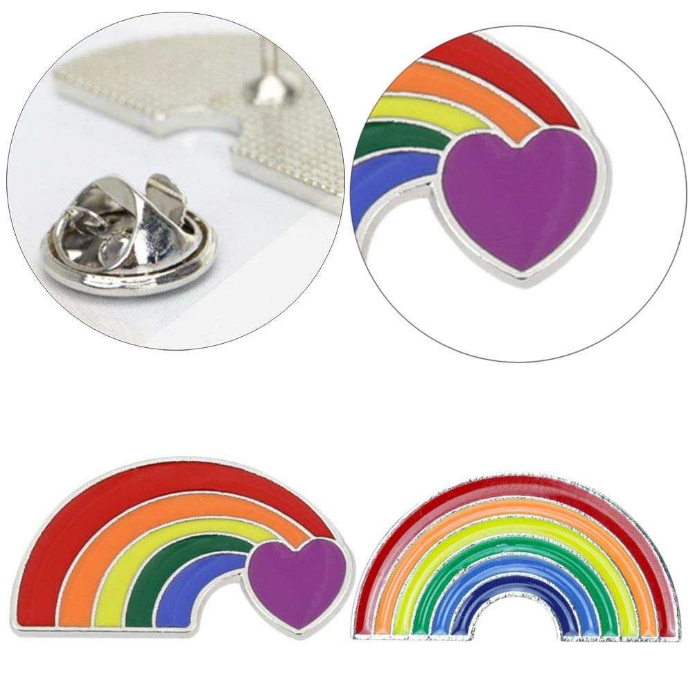 4 Pcs Unisex Rainbow Enamel Pride Brooch Pins - LGBTQ+ Accessories for Clothes, Bags, Backpacks - Perfect for Pride Month, Gifts & Everyday Wear
