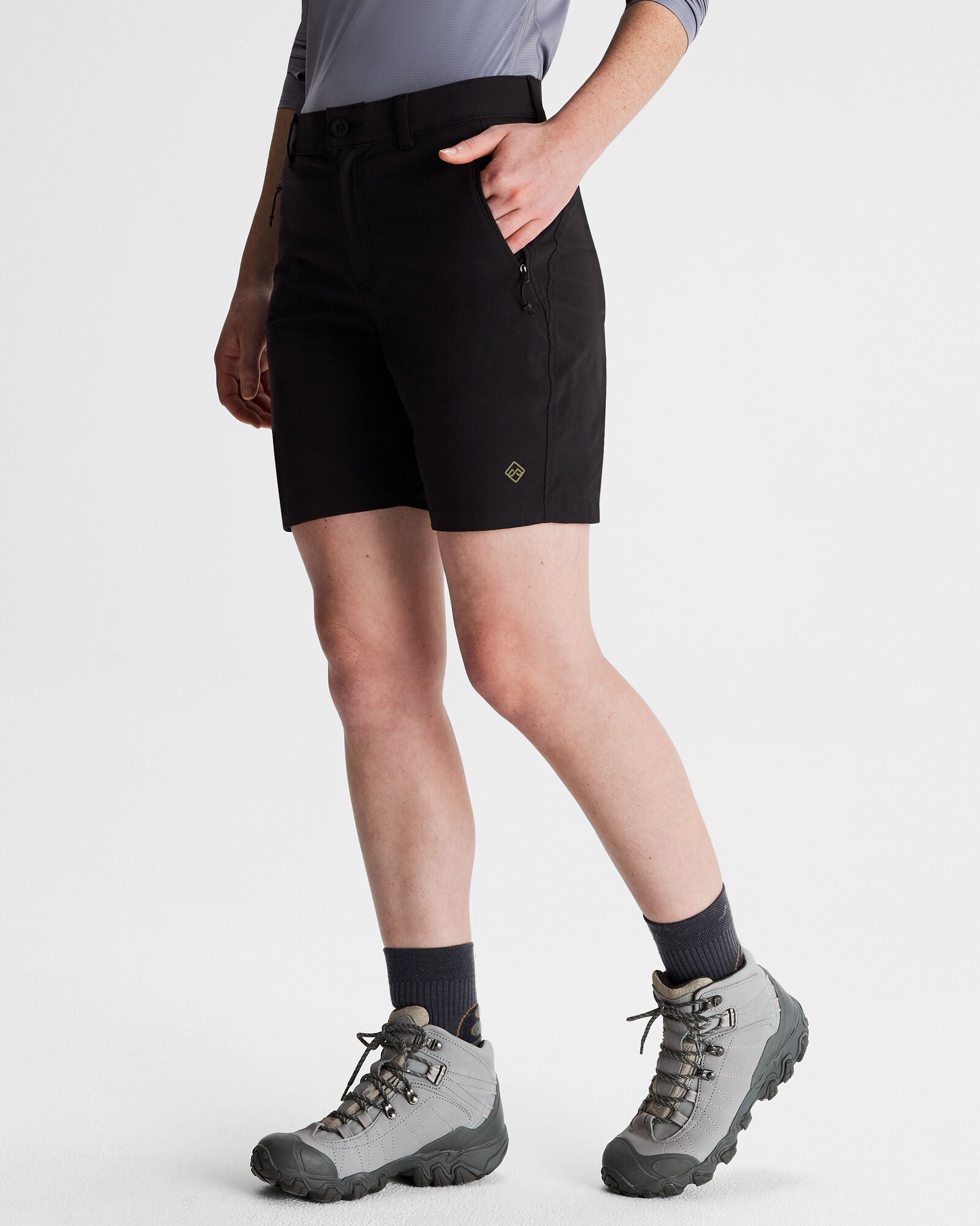 Flinders Women's 7-Inch Athletic Shorts - Black | Comfortable Workout & Running Shorts for Yoga, Gym & Casual Wear