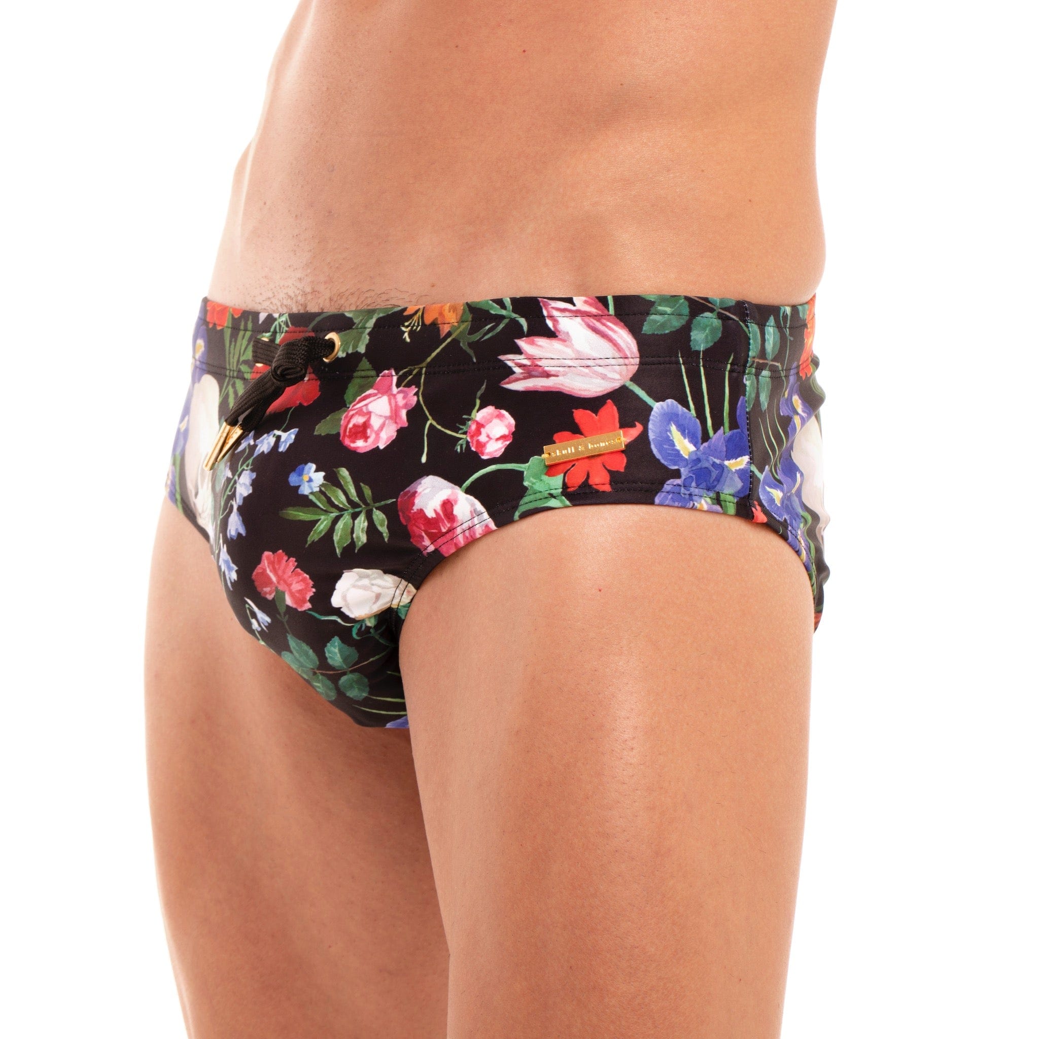 Dutch Floral Swim Brief - Men's Stylish Swimwear for Beach & Pool - Comfortable & Quick-Drying Swim Trunks for Summer Vacation & Water Sports