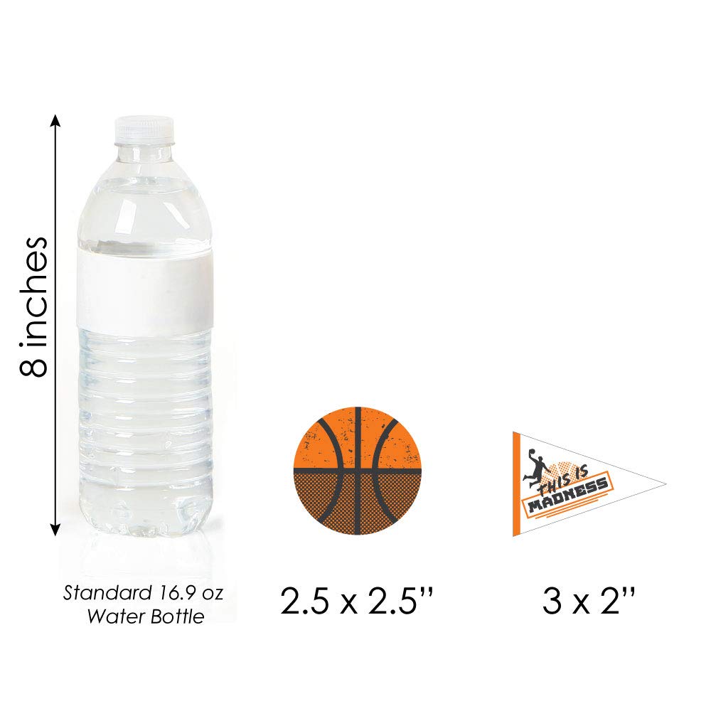 Basketball Cupcake Toppers - Set of 24 for College Party Desserts