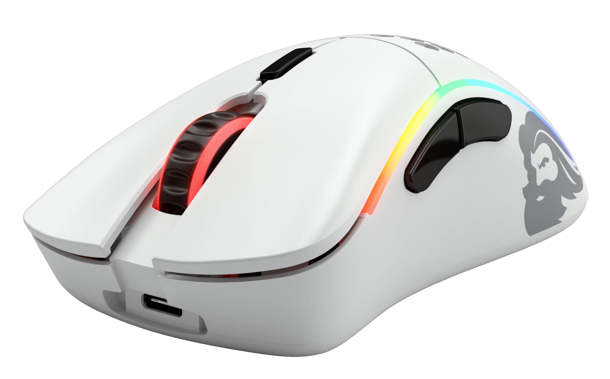 Glorious Model D- Wireless Gaming Mouse - Ultra Lightweight 67g, Honeycomb Design, RGB Lighting, Ergonomic Right-Handed, 2.4GHz Lag-Free Wireless, 71-Hour Battery Life - Matte White | Perfect for FPS, MOBA & Esports Gaming