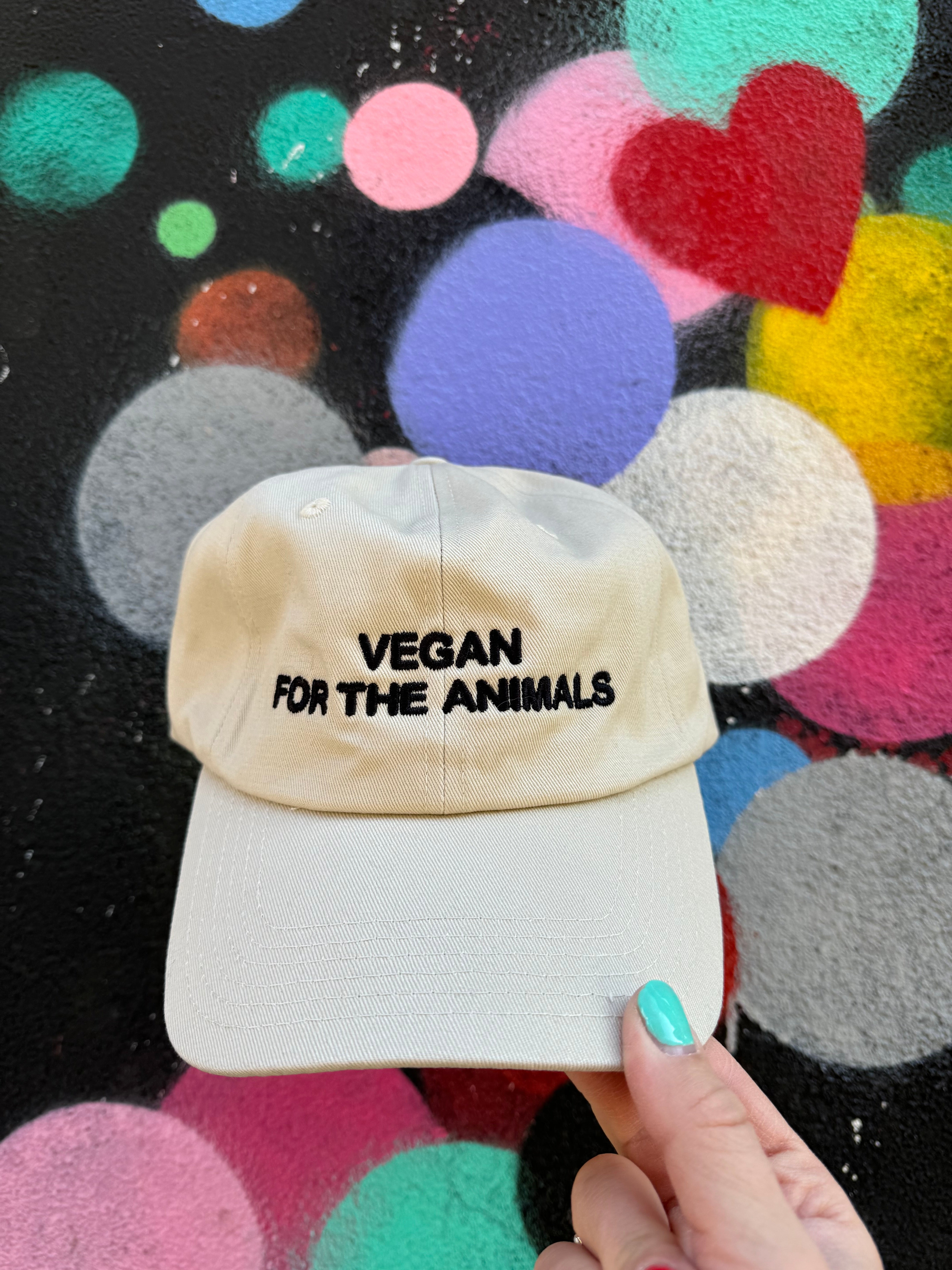 Vegan for the Animals Sand Hat - Eco-Friendly Vegan Beach Hat for Animal Lovers - Perfect for Summer Beach Outings, Vacations and Outdoor Adventures