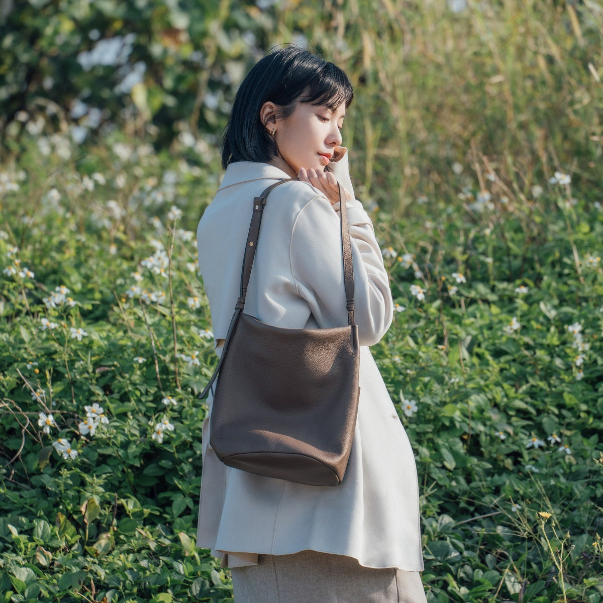 Narissa Genuine Leather Bucket Bag for Women - Stylish Crossbody Shoulder Handbag - Perfect for Work, Travel & Everyday Use