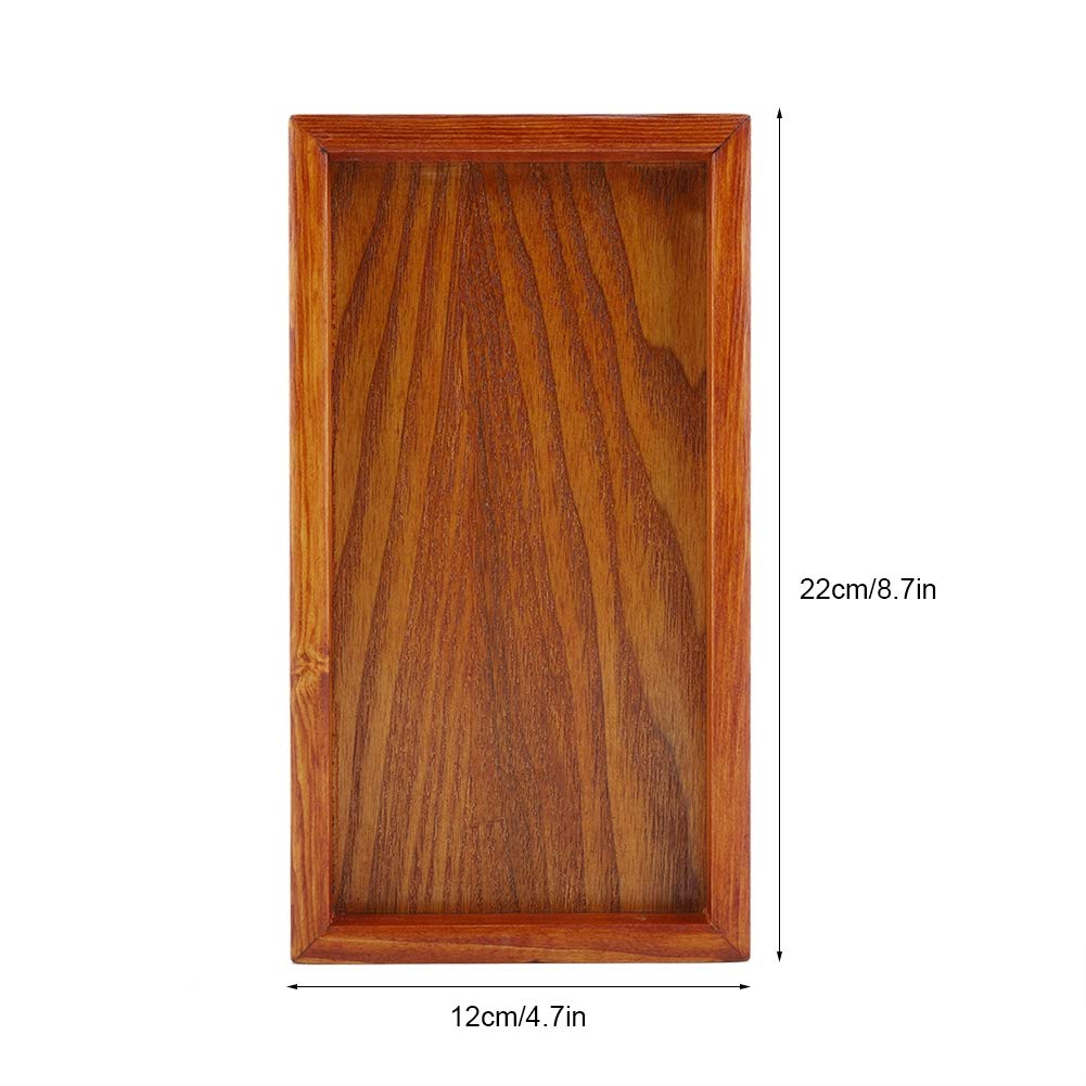 Premium Rectangular Wooden Serving Tray - 22x12cm Tea & Snack Tray for Home, Kitchen, Dining, and Coffee Table Decor | Perfect for Entertaining, Breakfast in Bed, and Afternoon Tea Parties