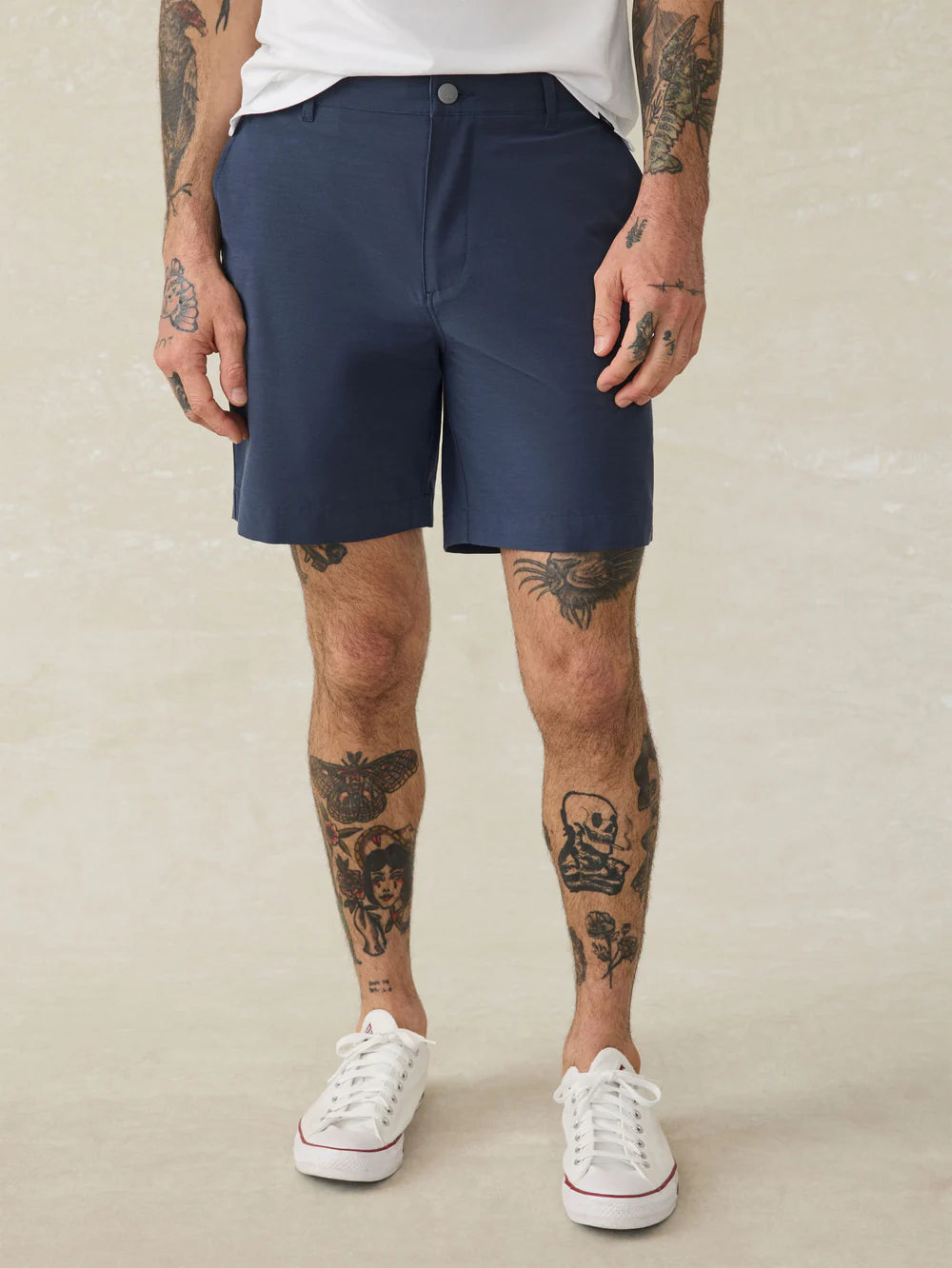 Faherty Men's 7 Inch All Day Short 2.0 - Lightweight Quick-Dry Casual Shorts in Blue Nights for Summer, Beach, and Outdoor Activities