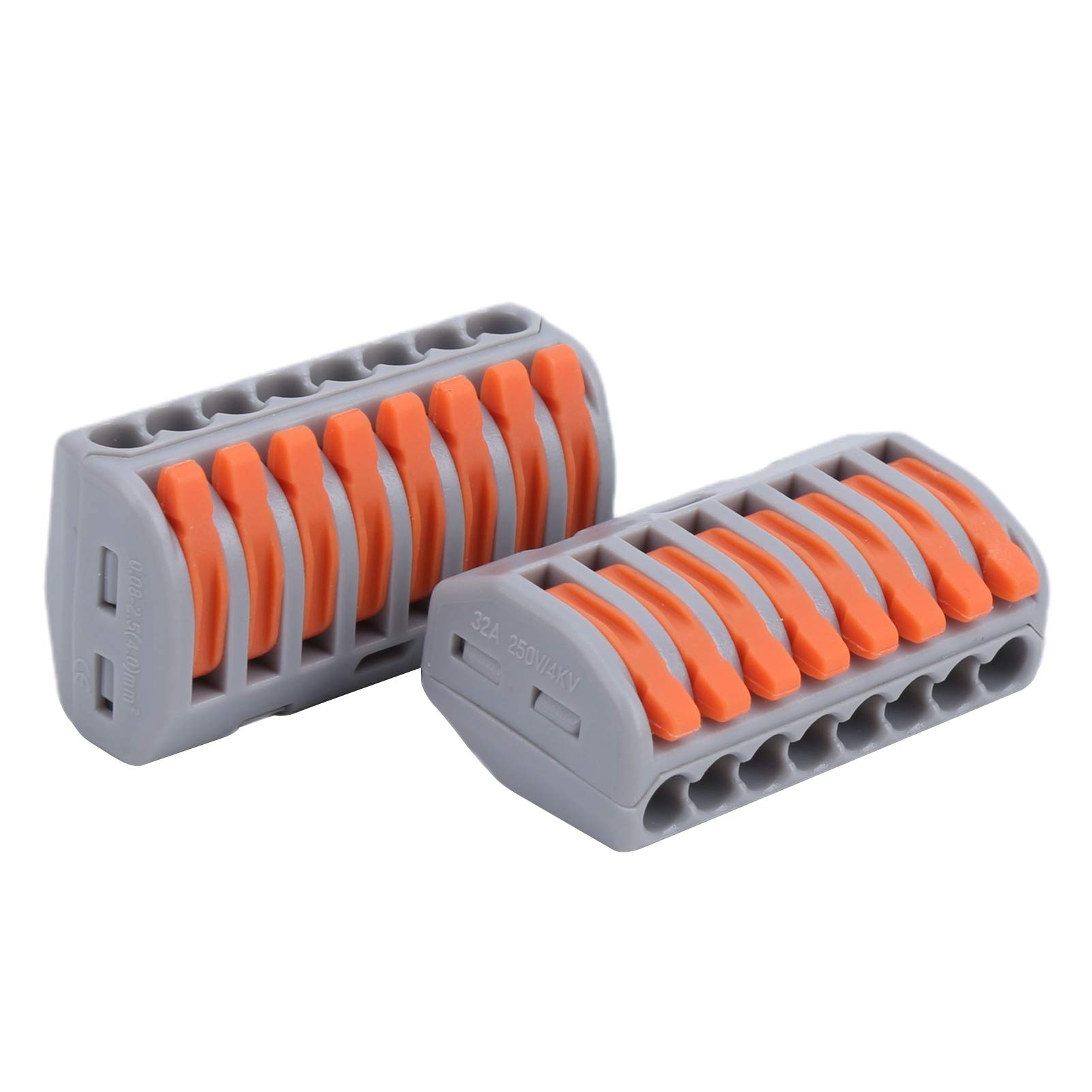 Jeanoko 20Pcs Lever Nut Connector - Compact Wire Connectors for Splicing, Terminal Block & Wire Connection - Color-Coded Levers for Easy Identification - Ideal for Electrical DIY, Home Wiring & Automotive Repairs