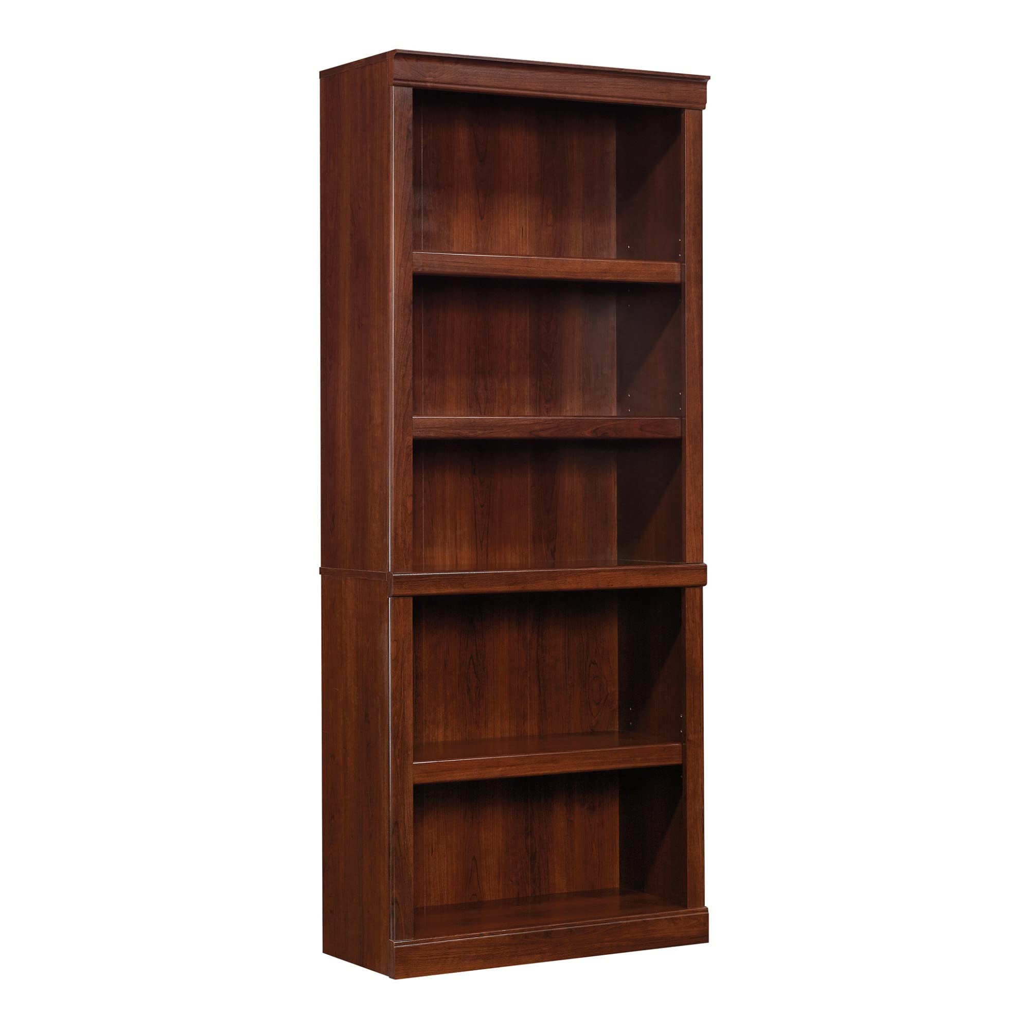 Realspace® 72 Inch Tall 5-Shelf Bookcase in Mulled Cherry Finish - Perfect for Home Office, Living Room, and Library Storage