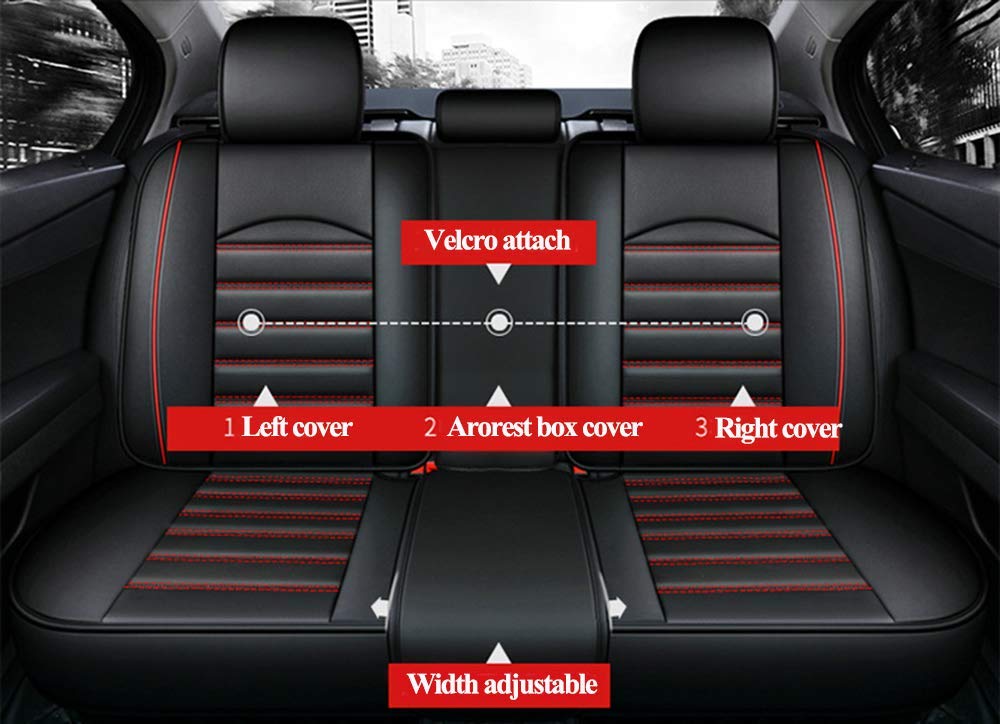 Premium FHJBP Car Seat Covers Full Set - Front & Rear Universal Fit Auto Cushion Protectors (Coffee Brown) | Comfort & Style for Sedans, SUVs, Trucks